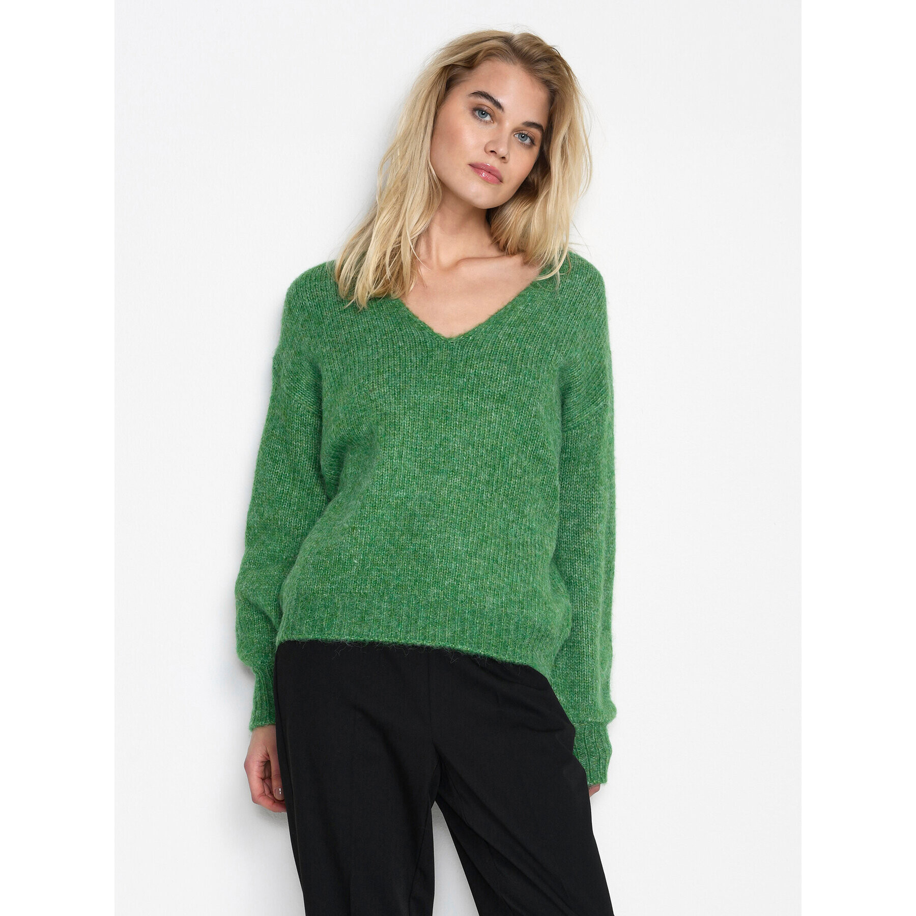 Kaffe Пуловер Sarla 10506829 Зелен Loose Fit - Pepit.bg