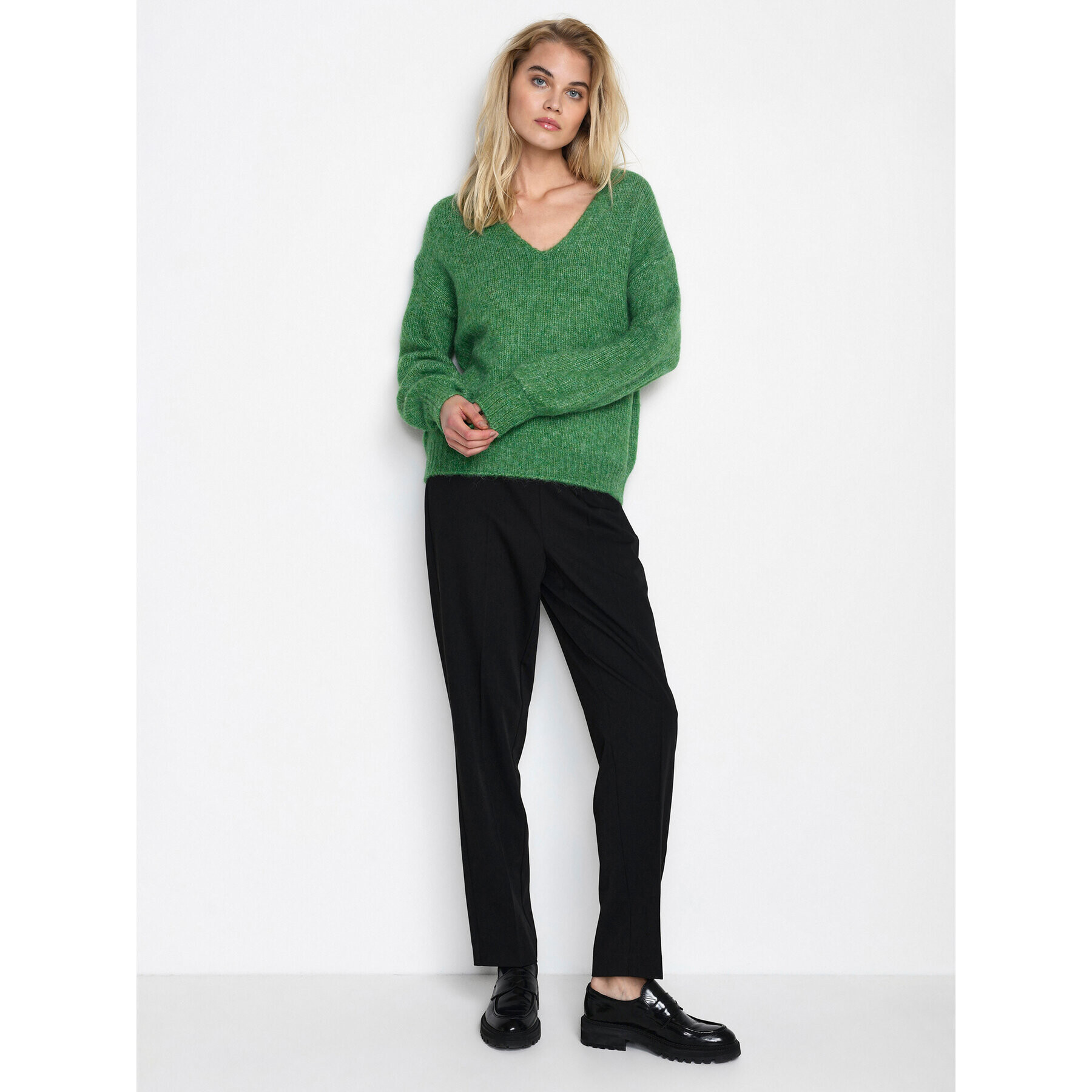 Kaffe Пуловер Sarla 10506829 Зелен Loose Fit - Pepit.bg