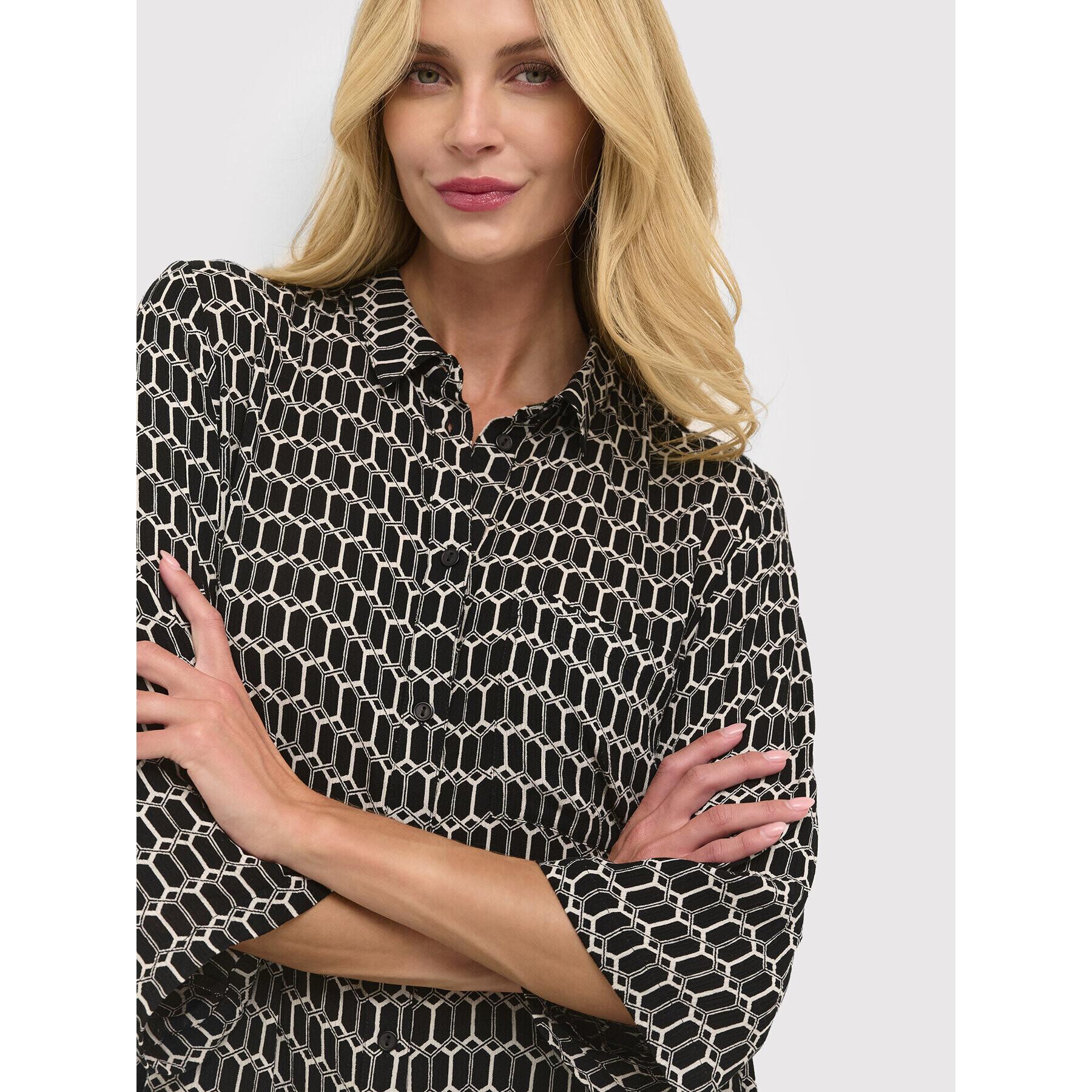 Kaffe Риза Hildur Amber 10506745 Черен Loose Fit - Pepit.bg
