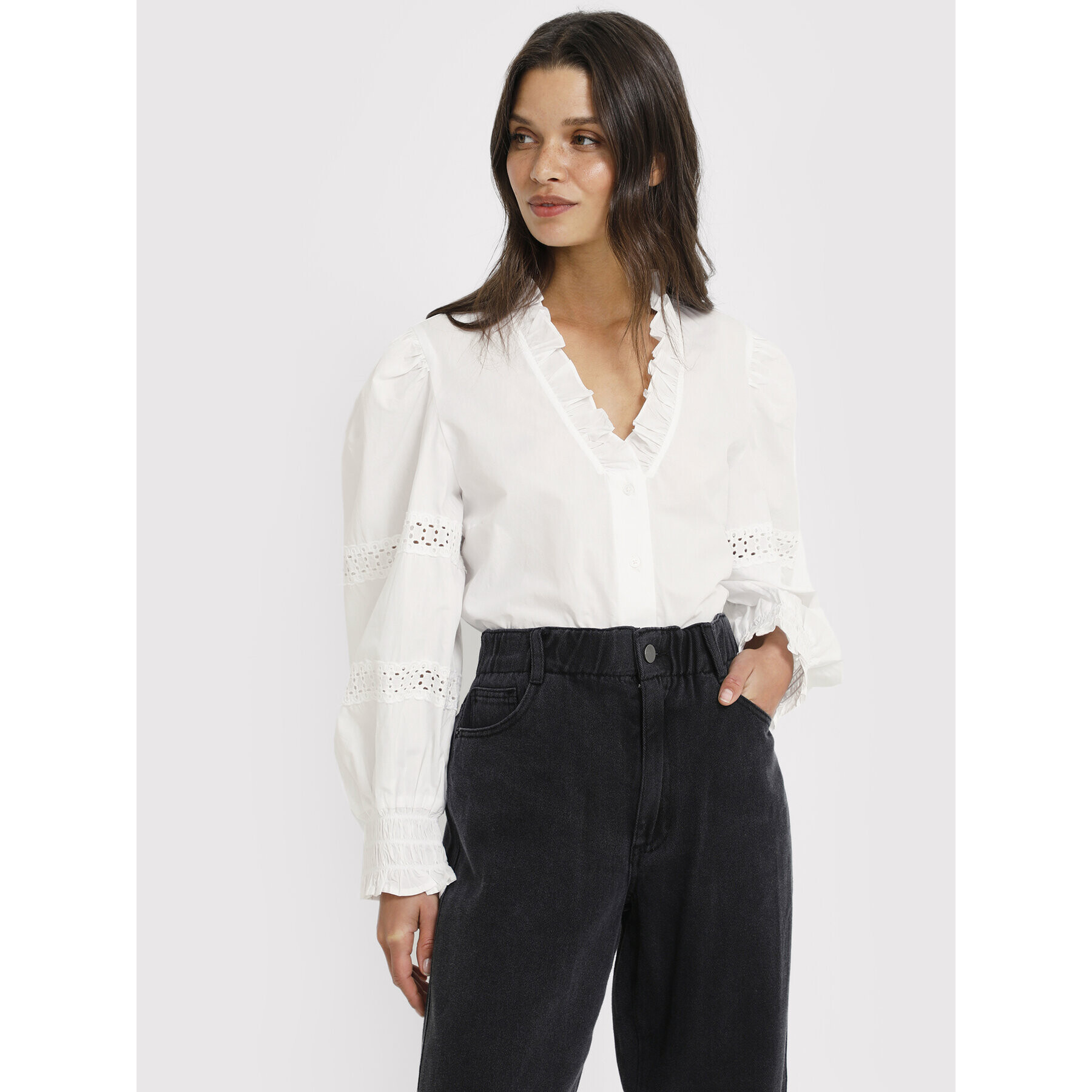 Kaffe Риза Liannah 10506673 Бял Regular Fit - Pepit.bg