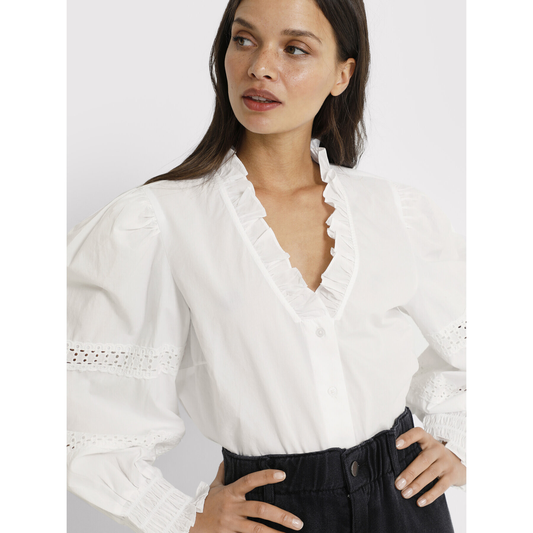 Kaffe Риза Liannah 10506673 Бял Regular Fit - Pepit.bg