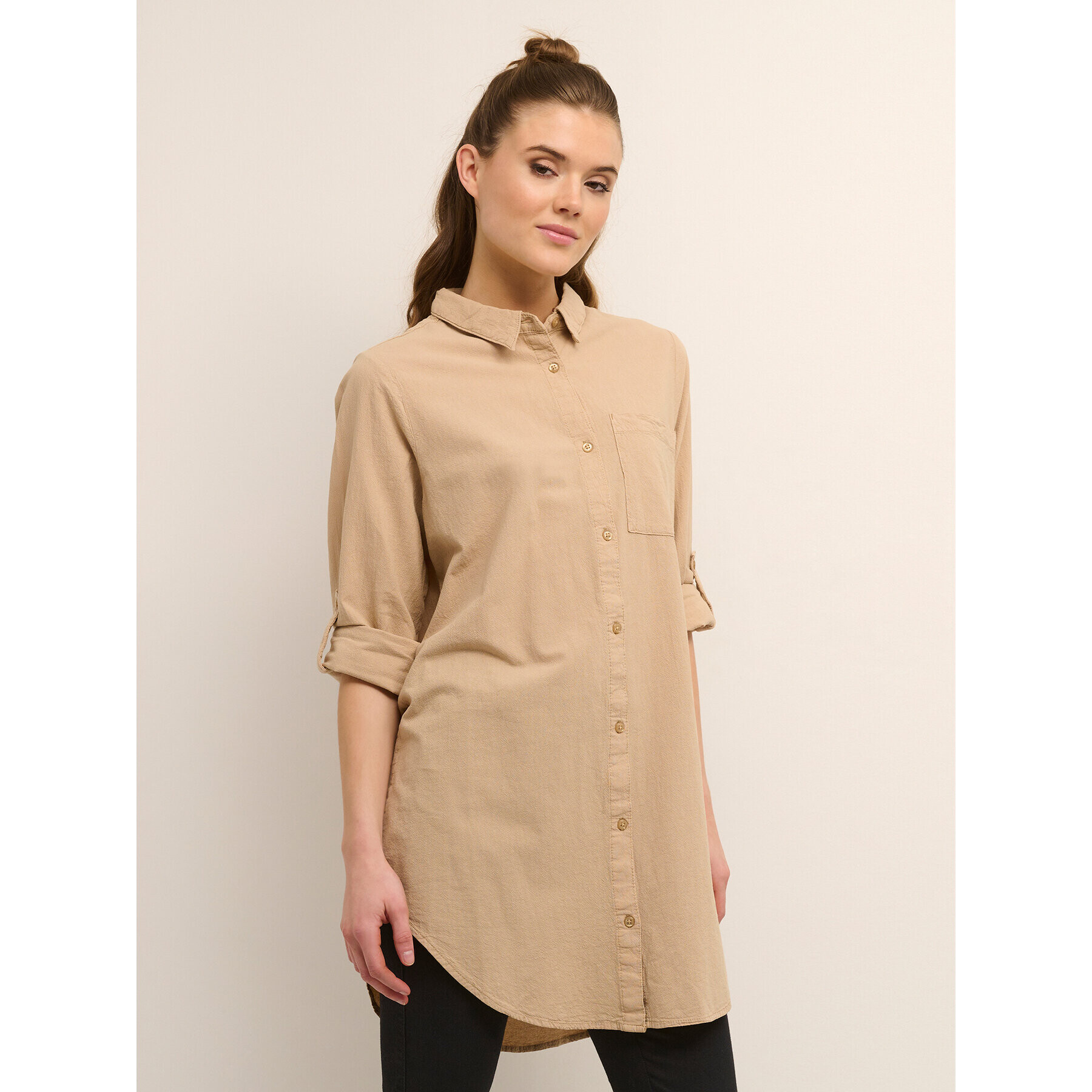 Kaffe Риза Naya 10506337 Бежов Loose Fit - Pepit.bg