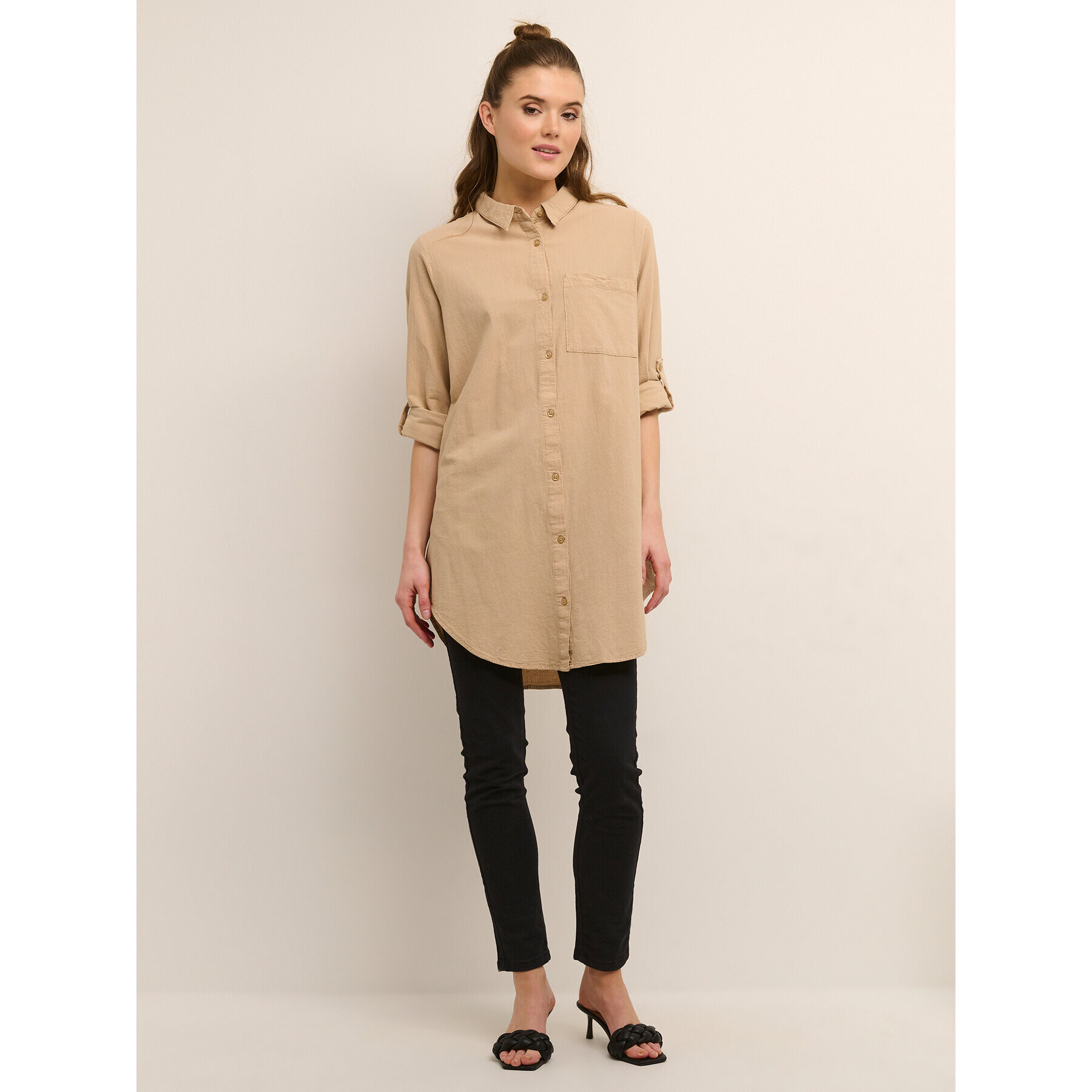 Kaffe Риза Naya 10506337 Бежов Loose Fit - Pepit.bg