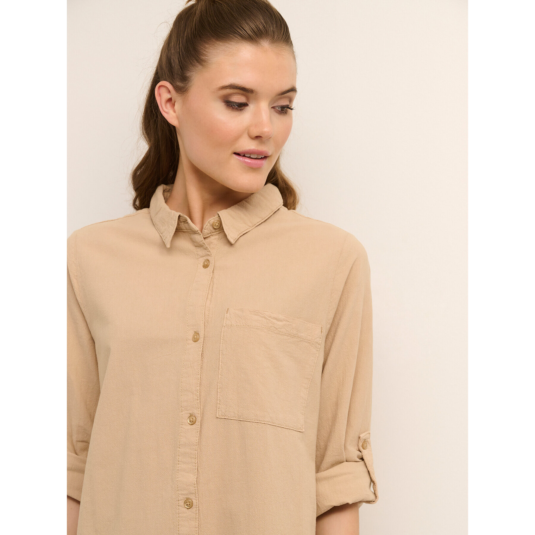 Kaffe Риза Naya 10506337 Бежов Loose Fit - Pepit.bg