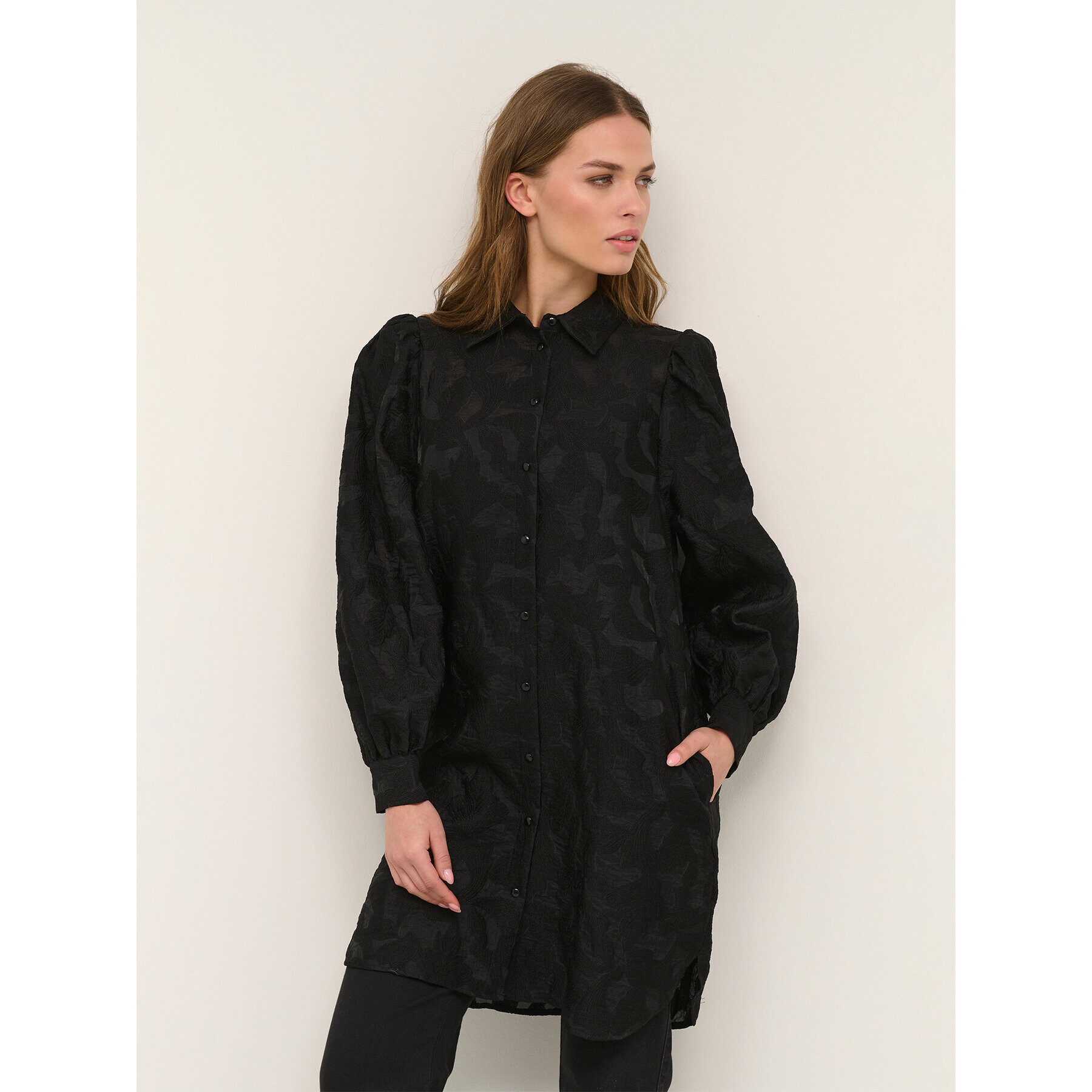 Kaffe Рокля тип риза Rina 10506854 Черен Regular Fit - Pepit.bg