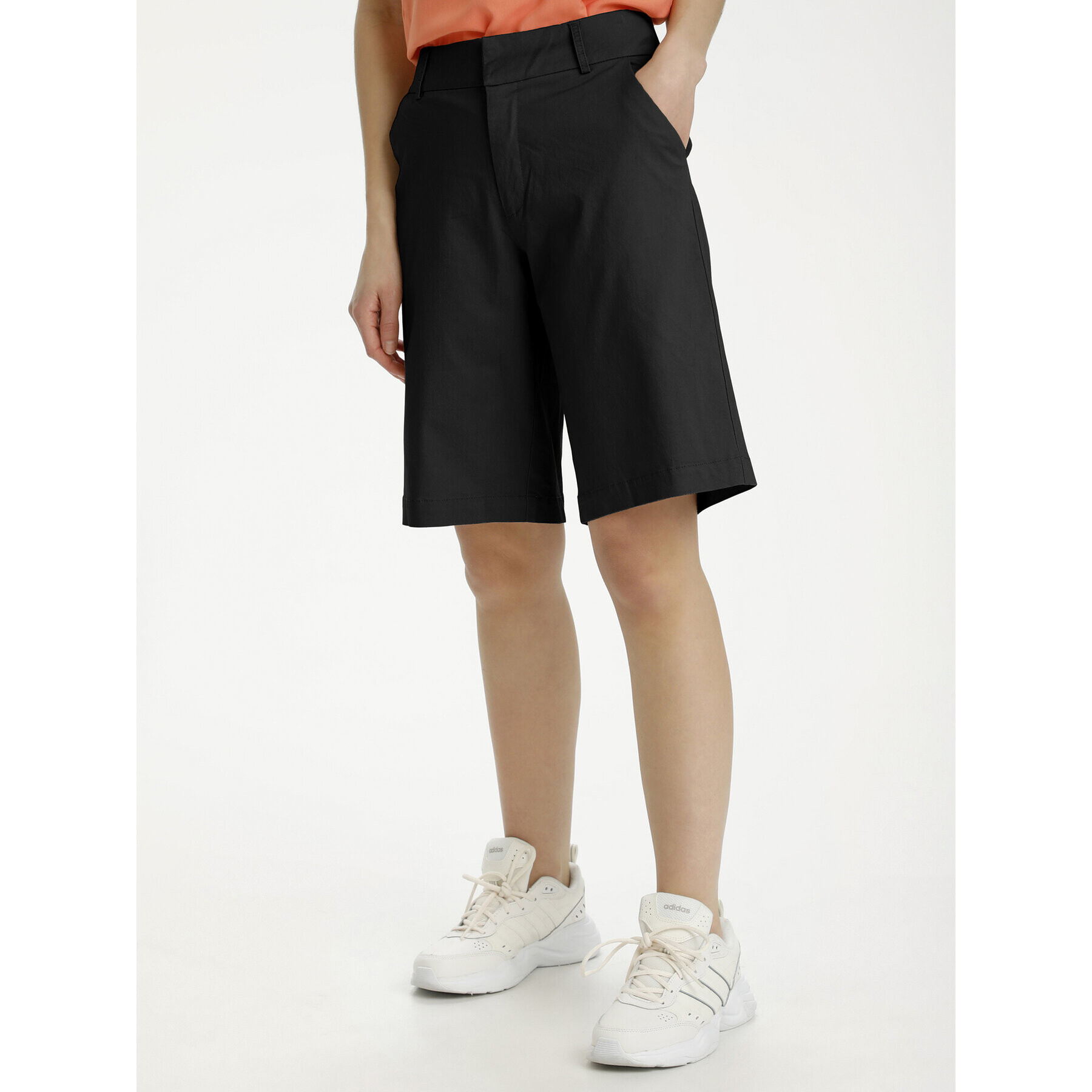 Kaffe Шорти от плат Lea 10505457 Черен Regular Fit - Pepit.bg