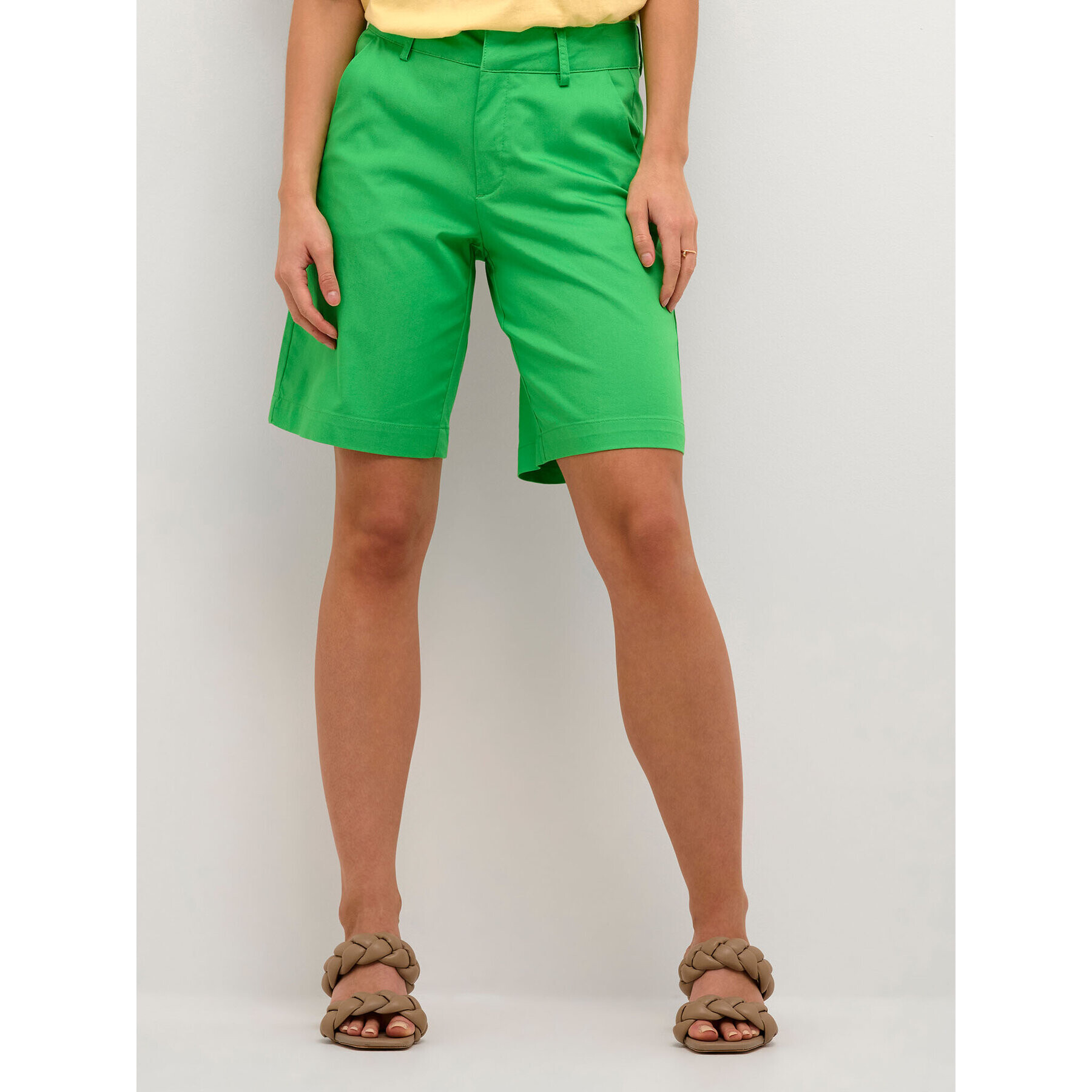 Kaffe Шорти от плат Lea 10505457 Зелен Regular Fit - Pepit.bg