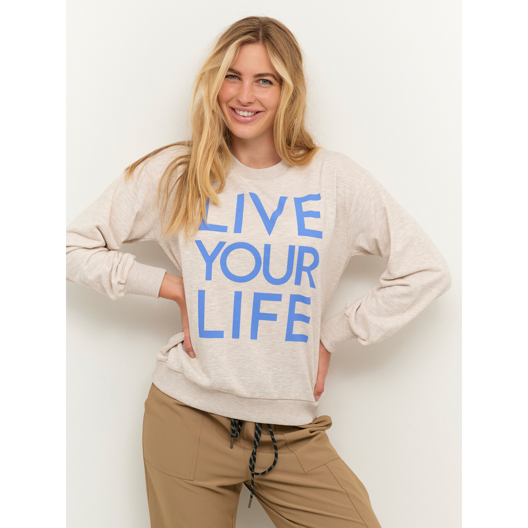 Kaffe Суитшърт Illa 10507233 Бежов Loose Fit - Pepit.bg