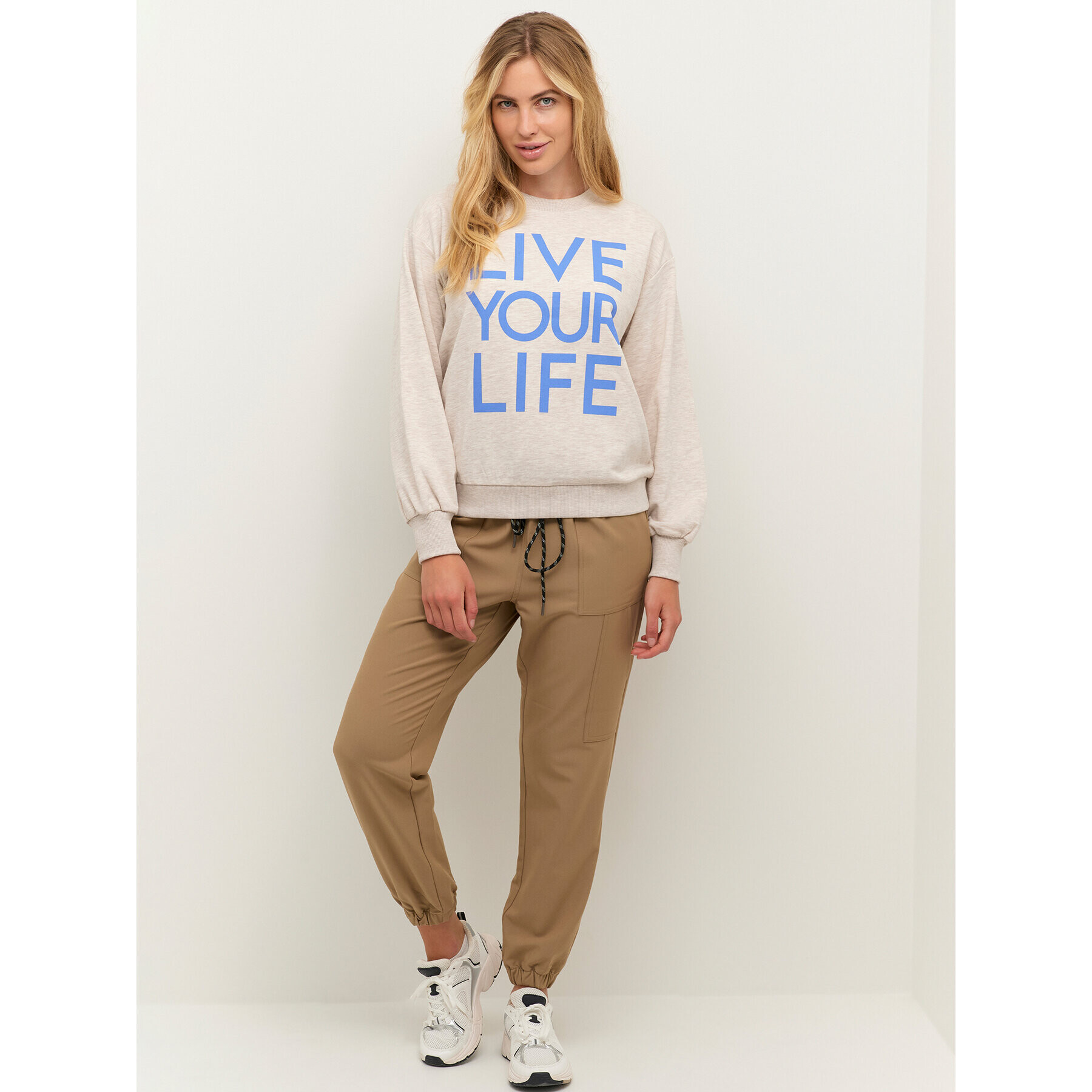 Kaffe Суитшърт Illa 10507233 Бежов Loose Fit - Pepit.bg
