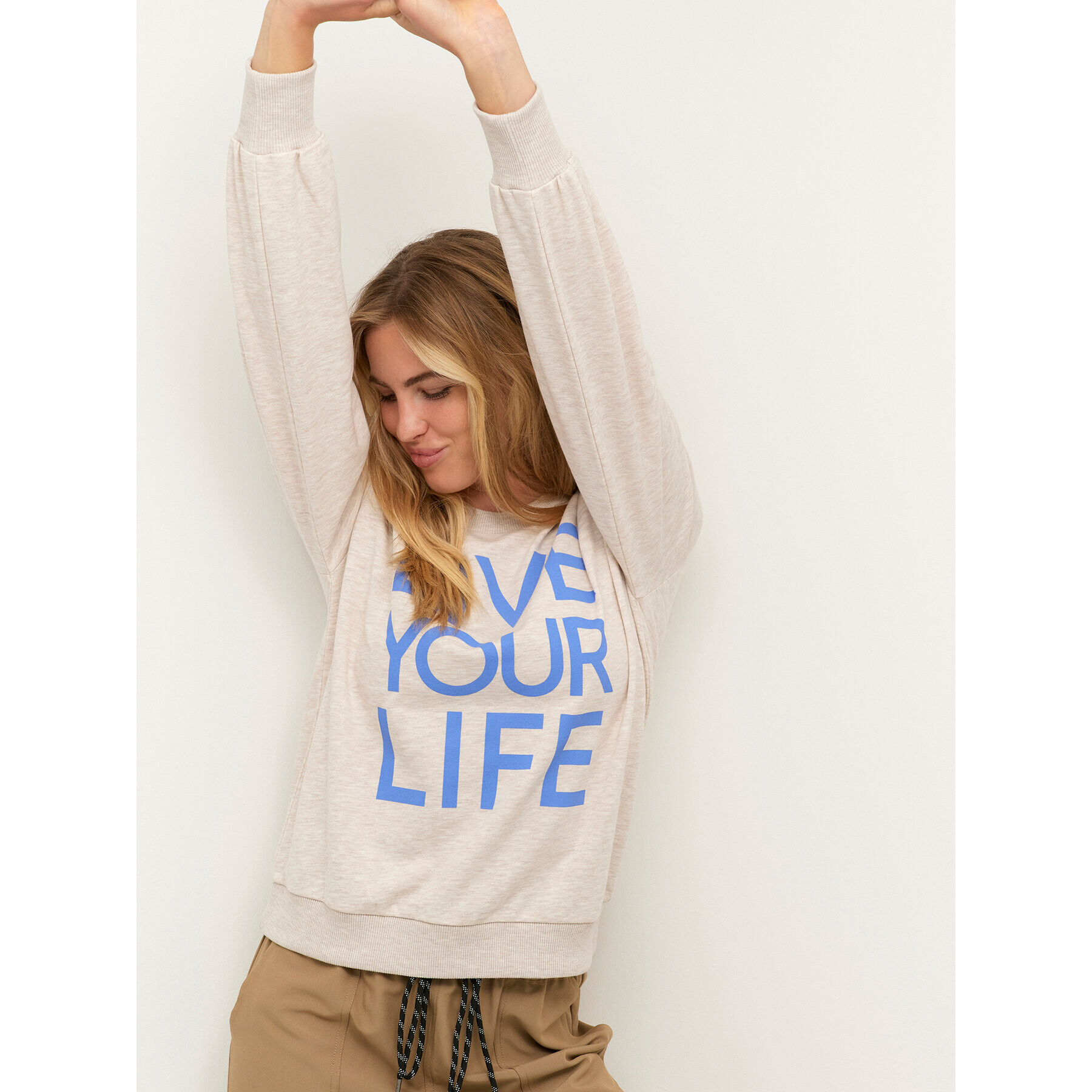 Kaffe Суитшърт Illa 10507233 Бежов Loose Fit - Pepit.bg