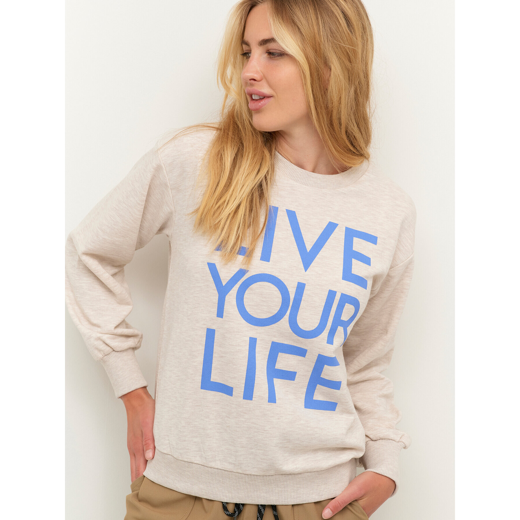 Kaffe Суитшърт Illa 10507233 Бежов Loose Fit - Pepit.bg