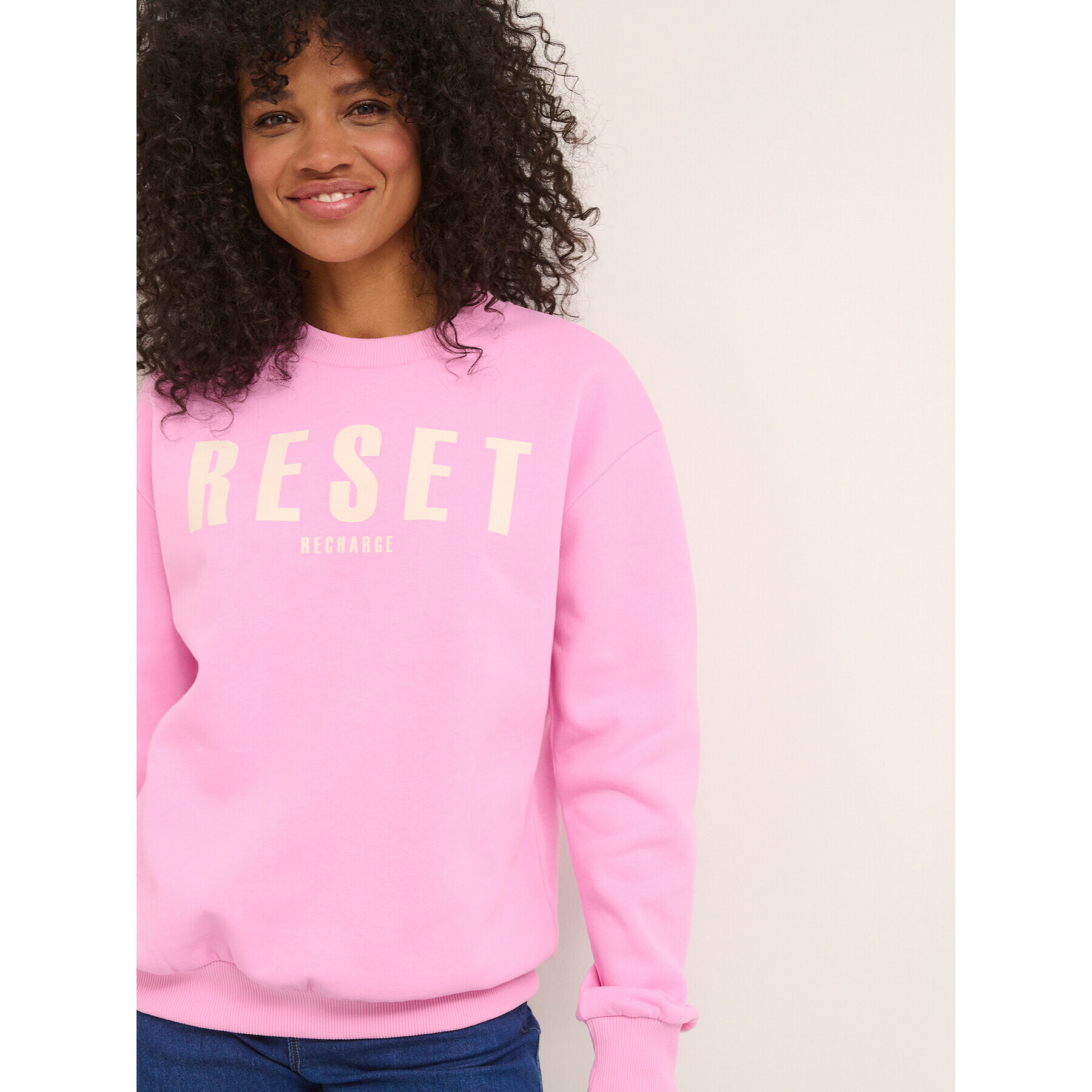 Kaffe Суитшърт Sally 10507217 Розов Loose Fit - Pepit.bg
