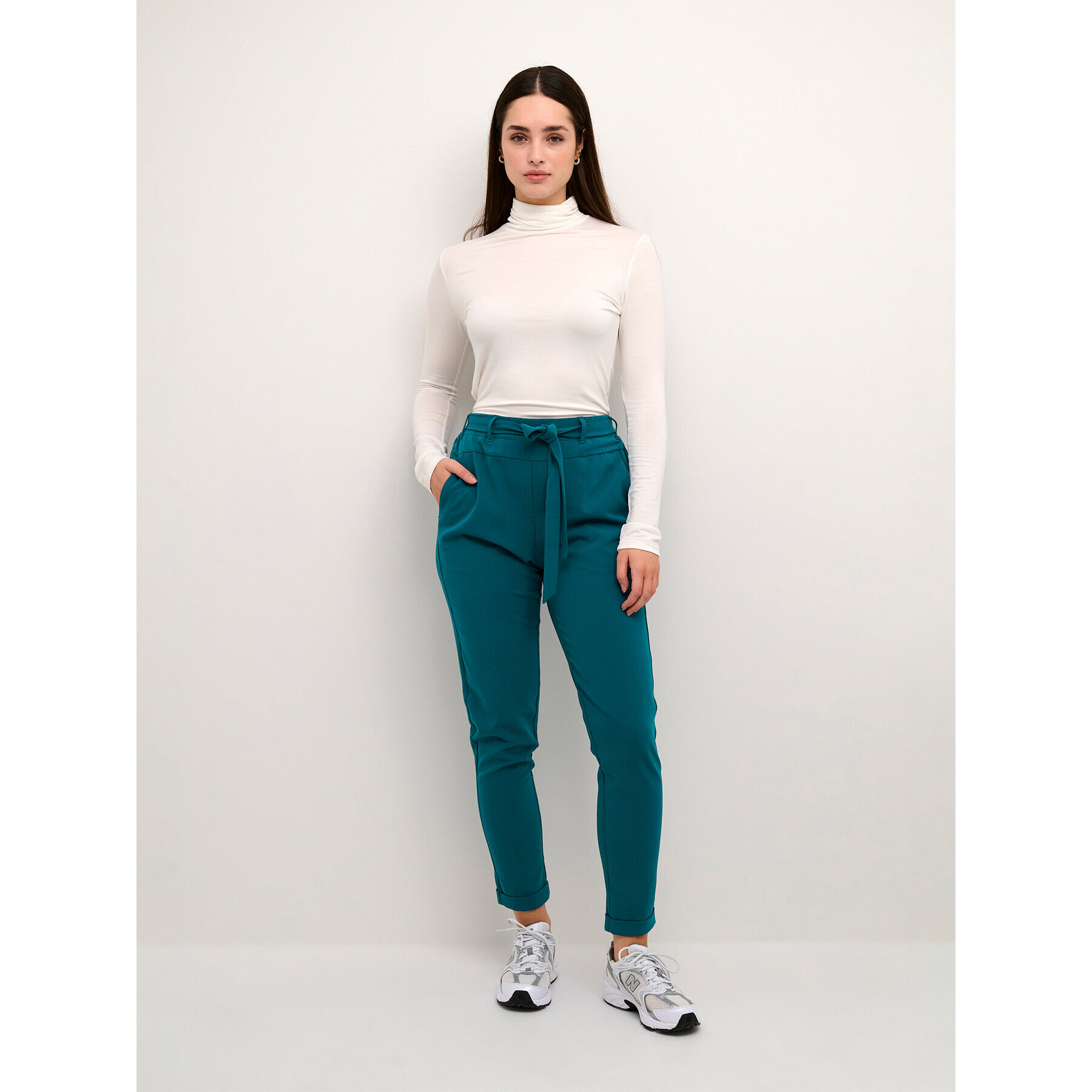 Kaffe Текстилни панталони Jillian 10501516 Син Regular Fit - Pepit.bg