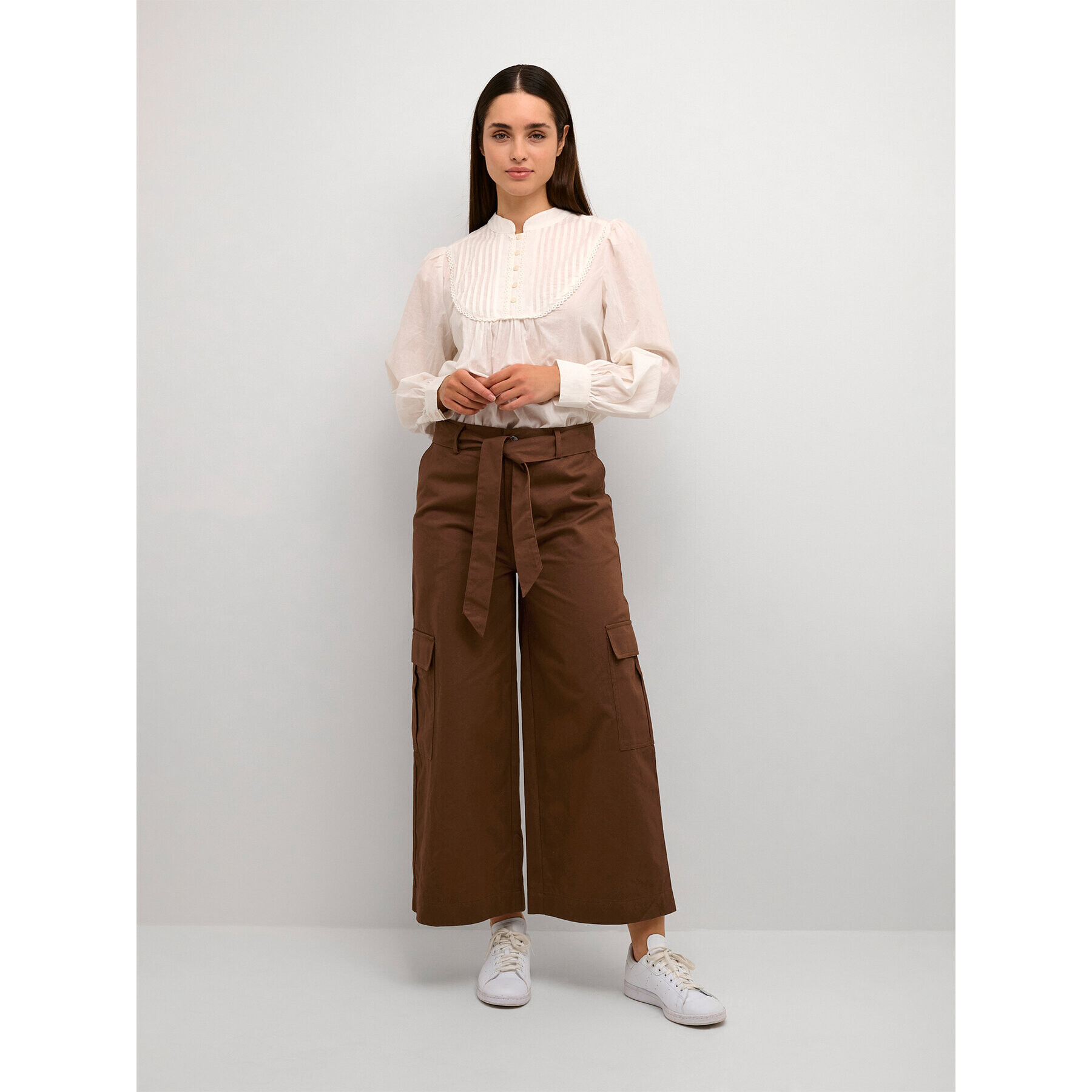 Kaffe Текстилни панталони Jumper 10507581 Кафяв Regular Fit - Pepit.bg