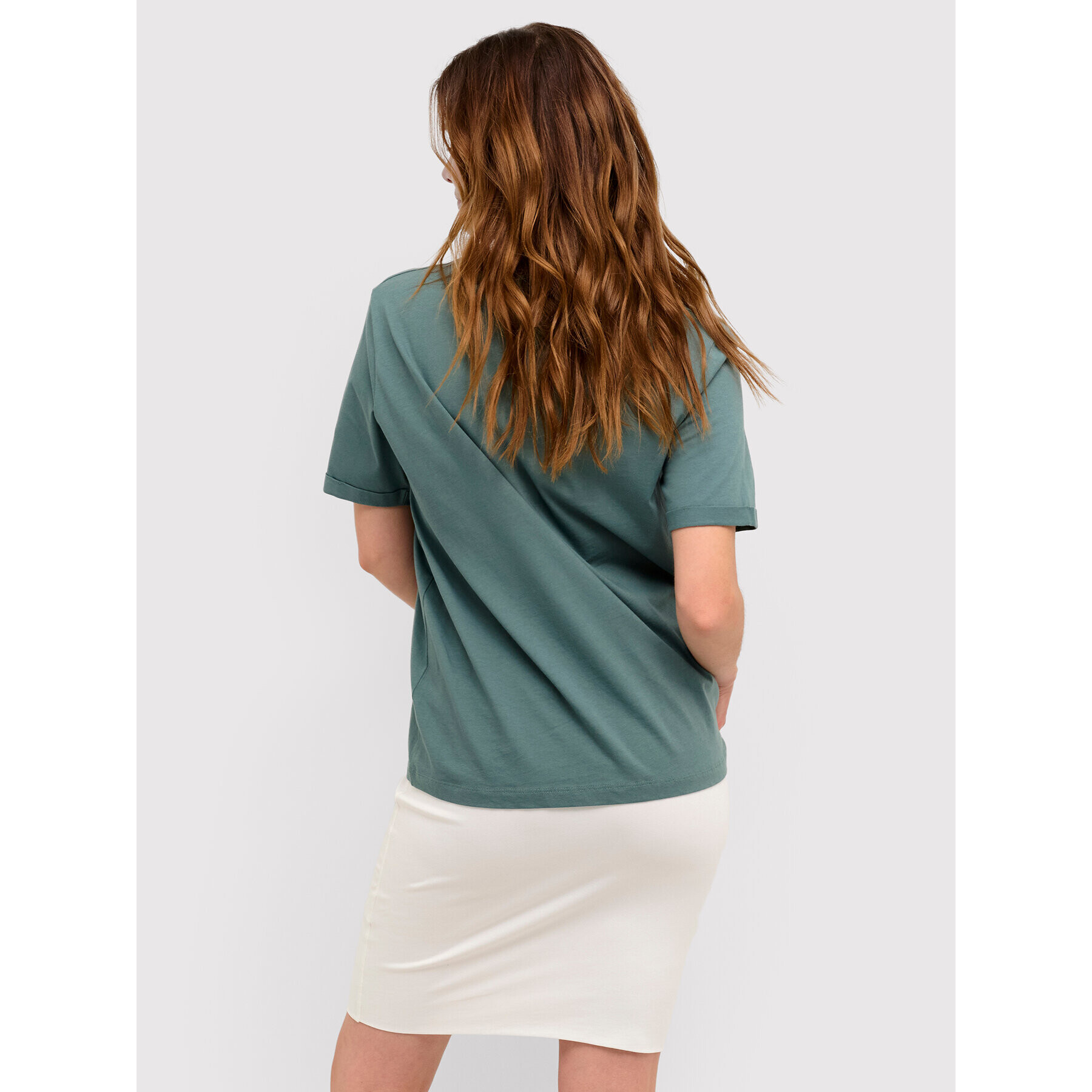 Kaffe Тишърт Jelena 10506645 Зелен Regular Fit - Pepit.bg