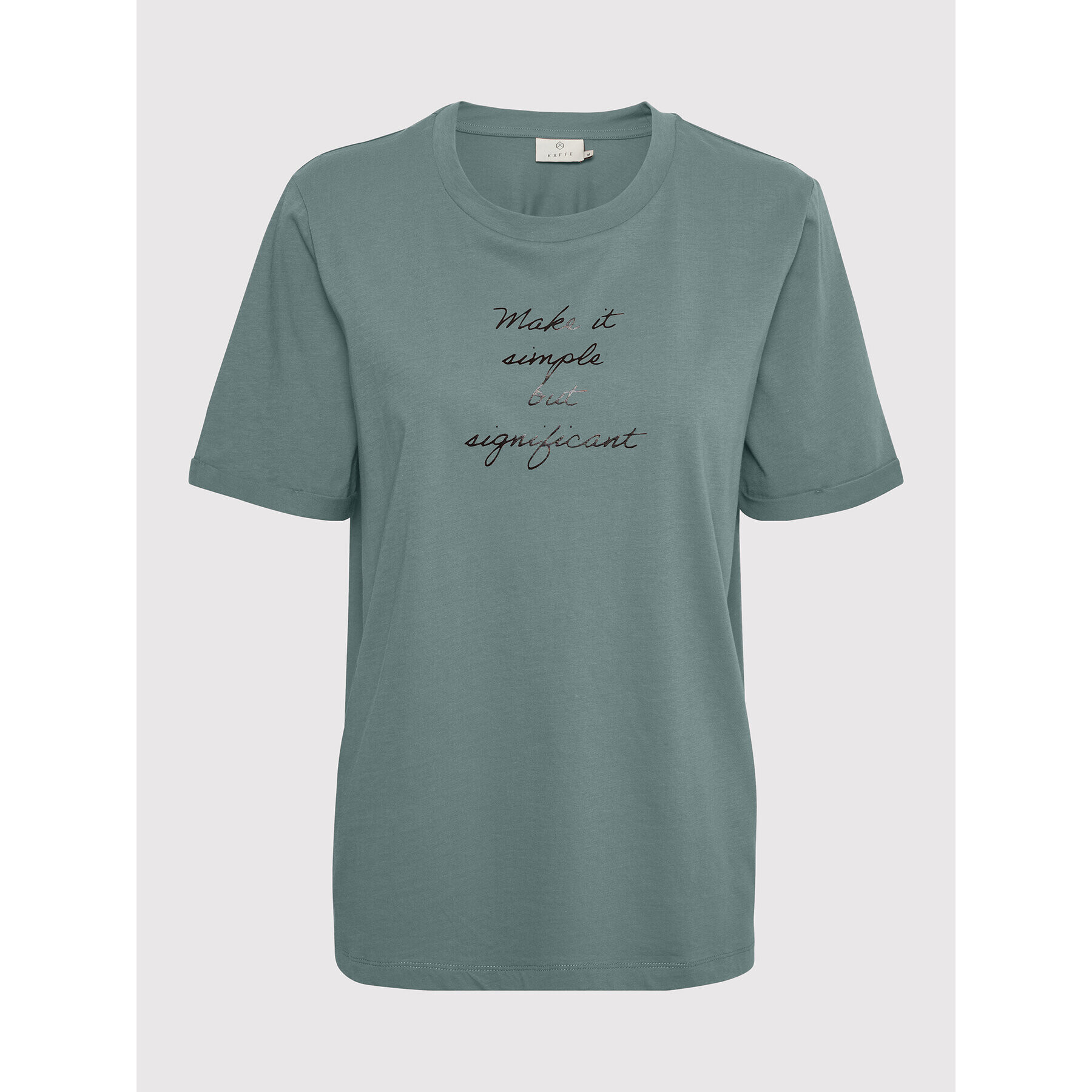 Kaffe Тишърт Jelena 10506645 Зелен Regular Fit - Pepit.bg