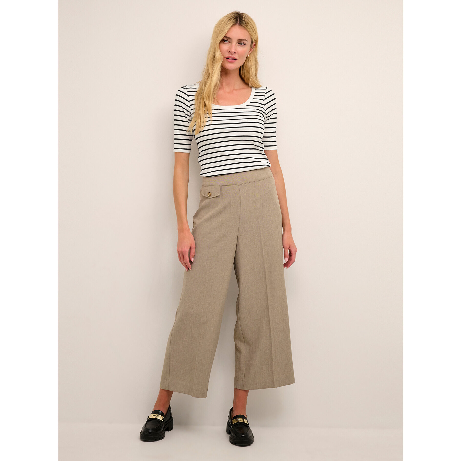 Kaffe Тишърт Jorina 10507273 Черен Slim Fit - Pepit.bg