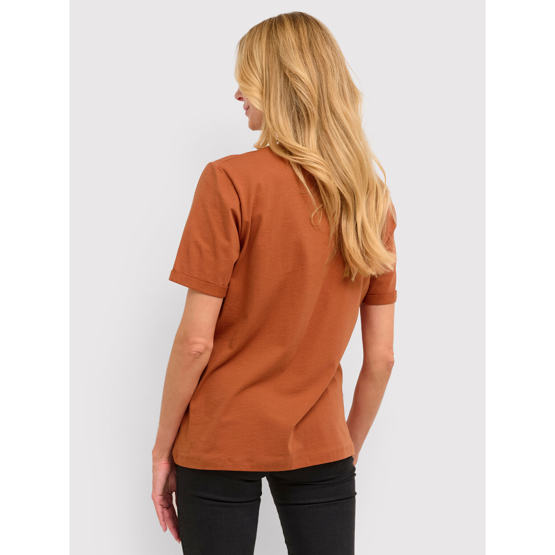 Kaffe Тишърт Kajelena 10506645 Оранжев Regular Fit - Pepit.bg
