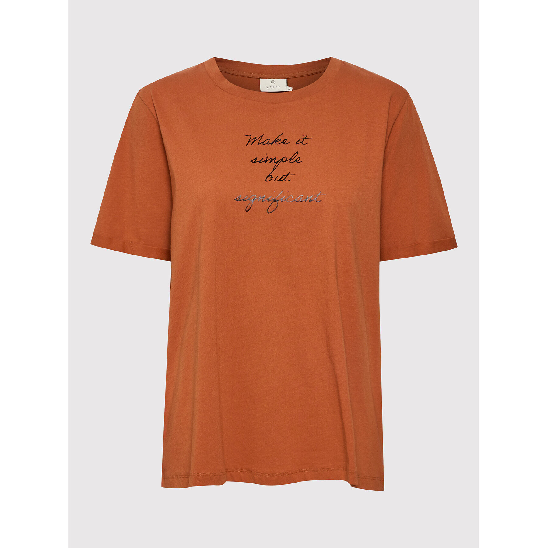 Kaffe Тишърт Kajelena 10506645 Оранжев Regular Fit - Pepit.bg