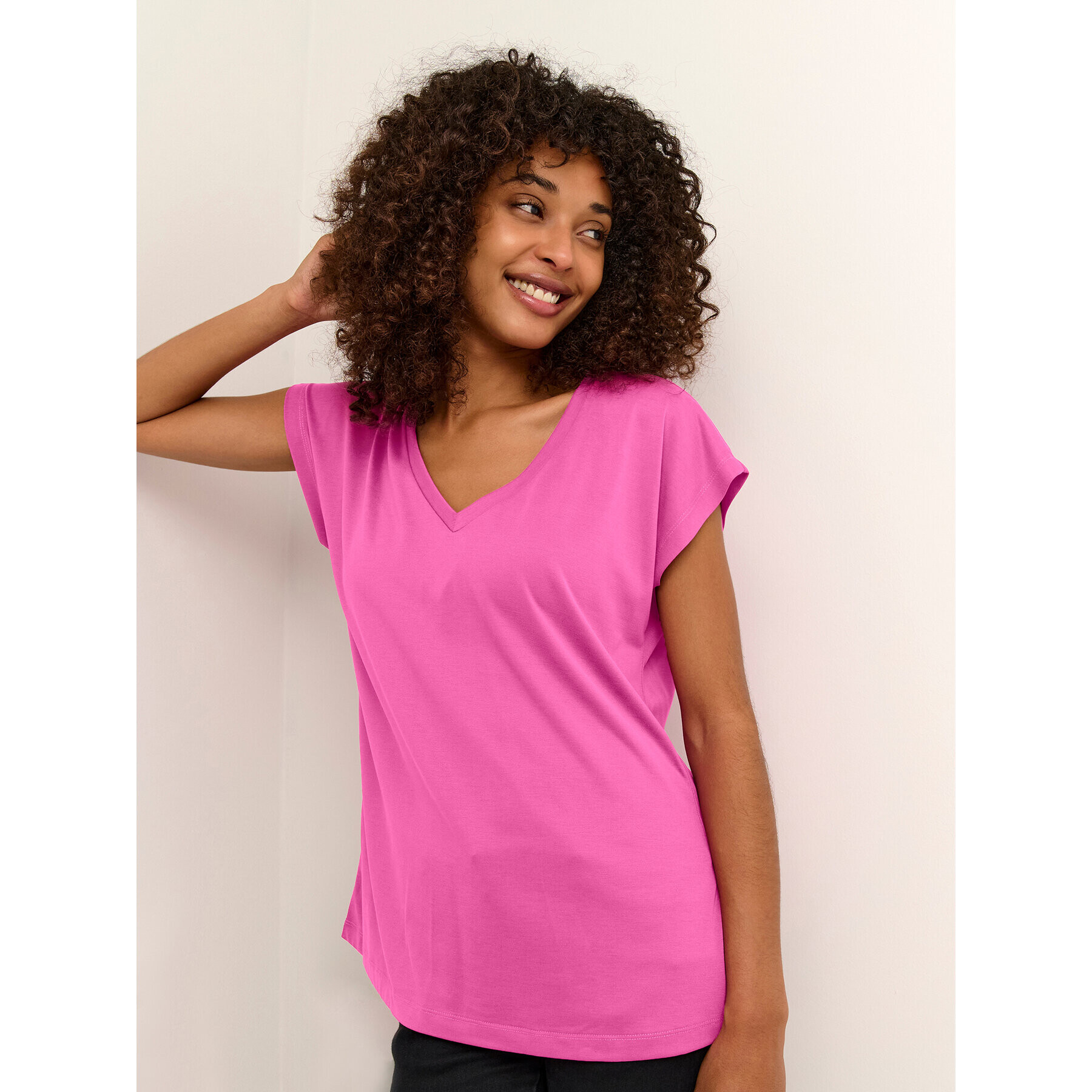 Kaffe Тишърт Kalise 10504040 Розов Regular Fit - Pepit.bg