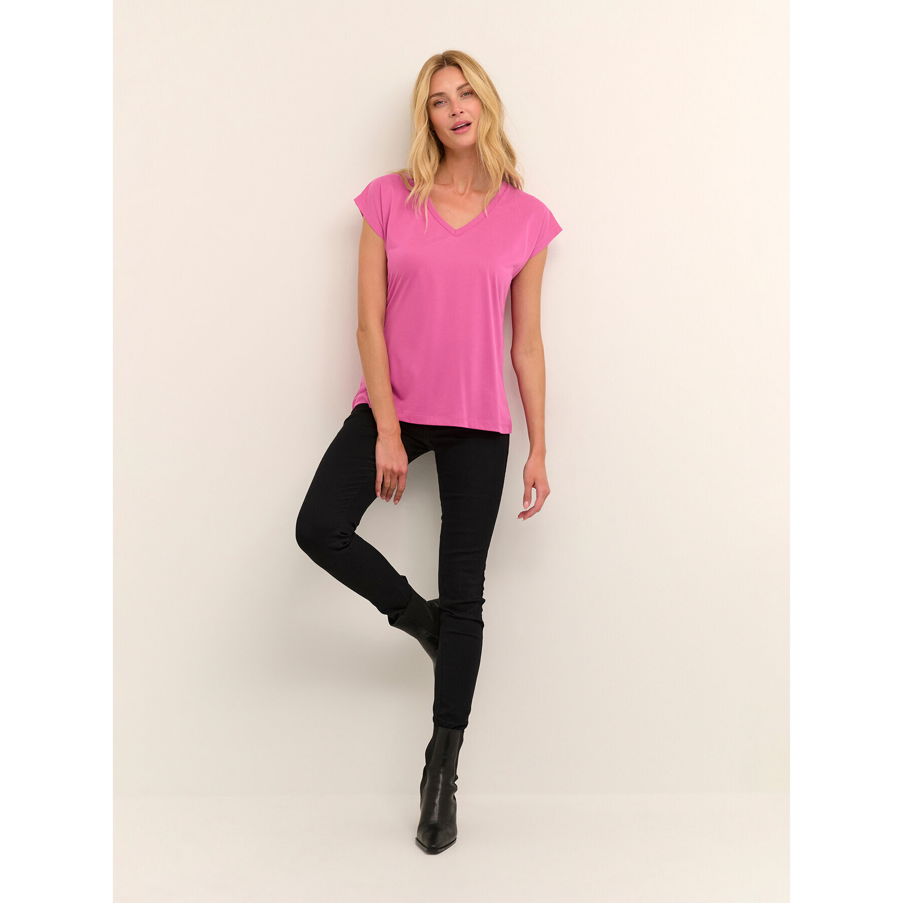 Kaffe Тишърт Kalise 10504040 Розов Regular Fit - Pepit.bg