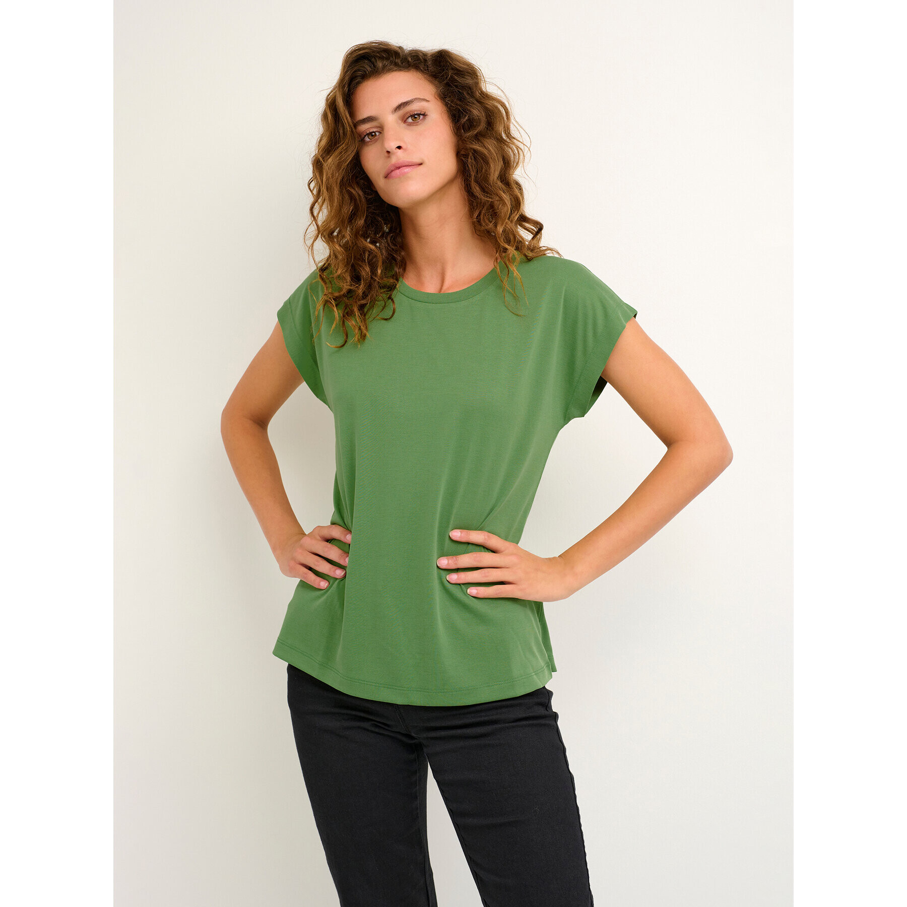 Kaffe Тишърт Kalise Marie 10506680 Зелен Regular Fit - Pepit.bg