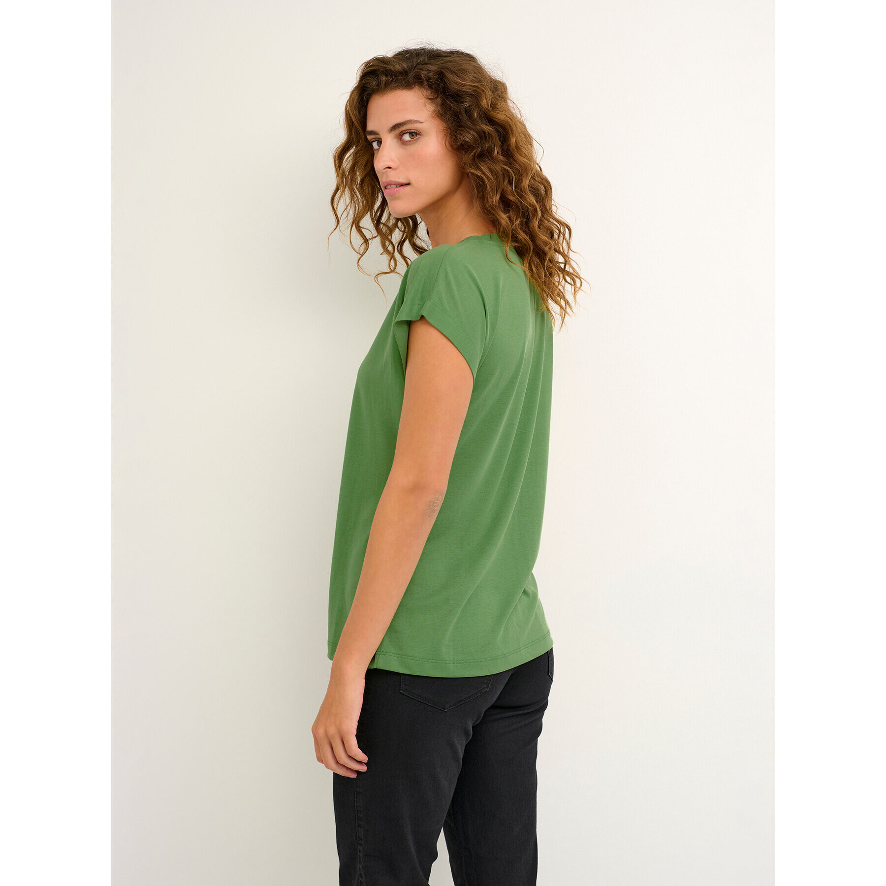 Kaffe Тишърт Kalise Marie 10506680 Зелен Regular Fit - Pepit.bg