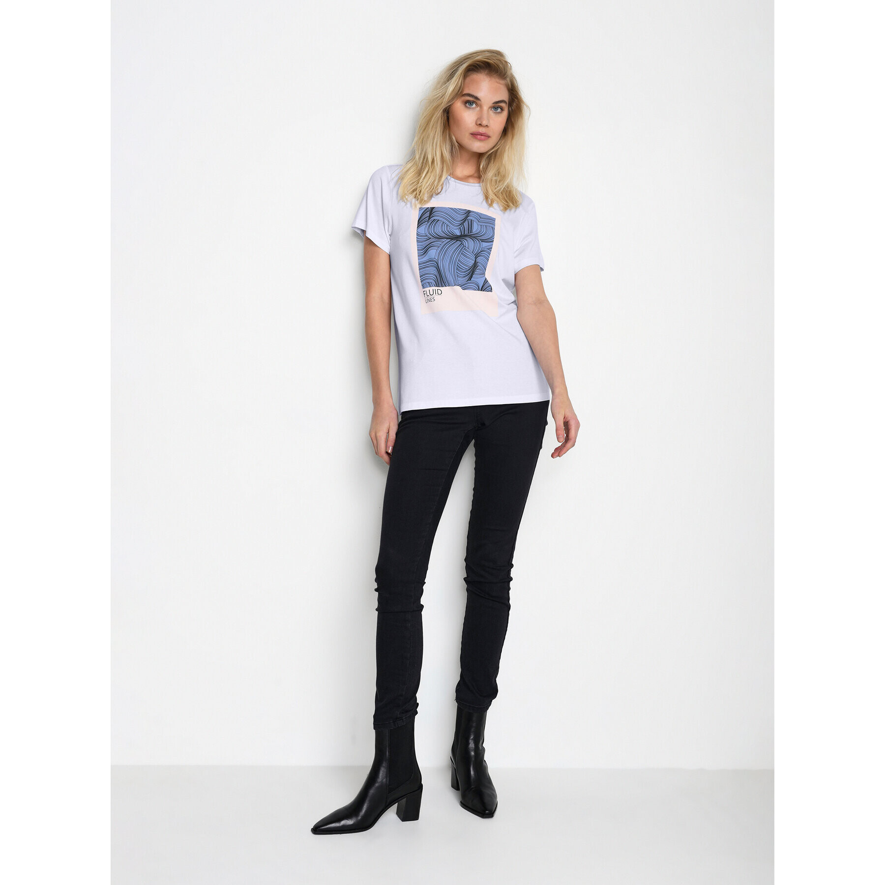 Kaffe Тишърт Kario 10506852 Бял Regular Fit - Pepit.bg