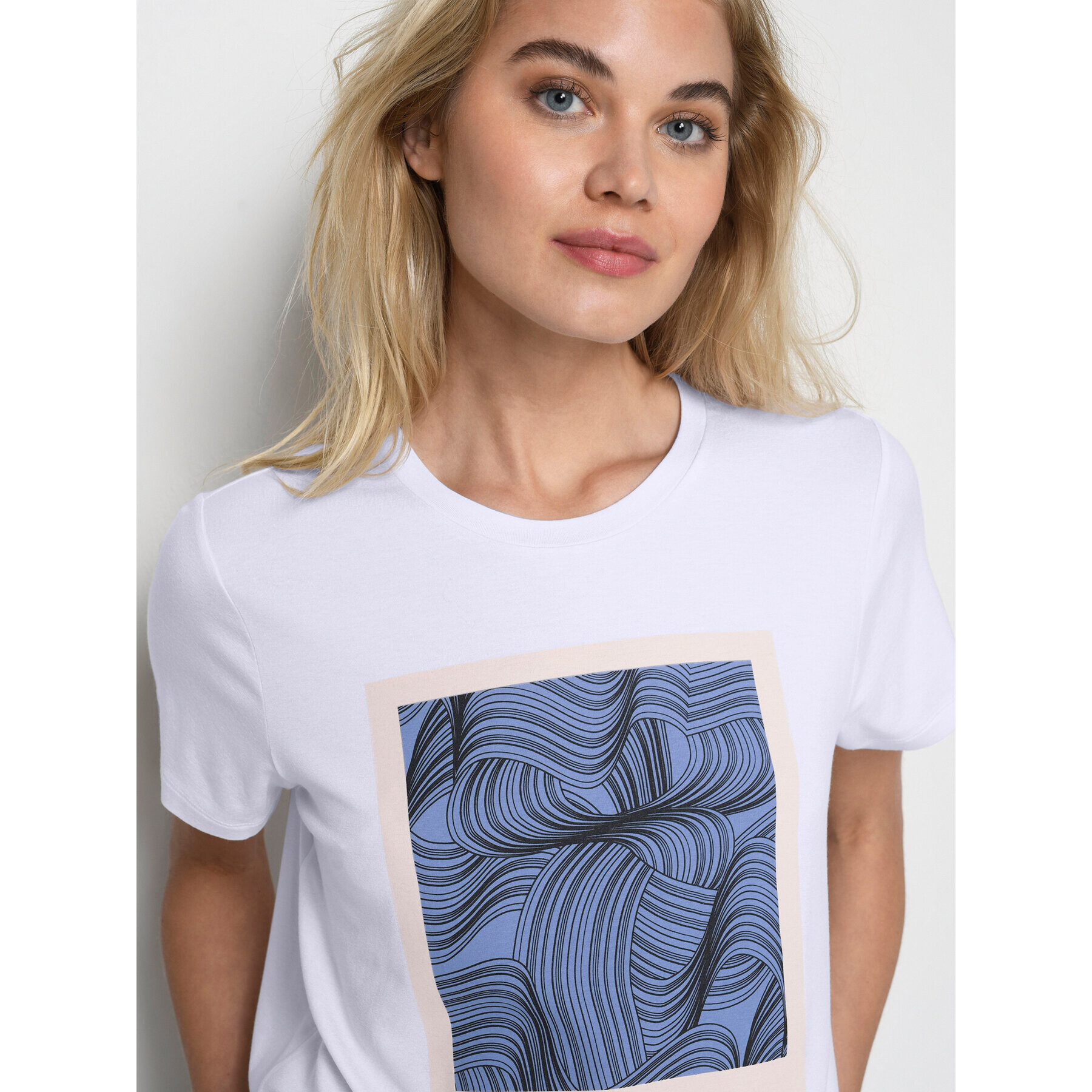 Kaffe Тишърт Kario 10506852 Бял Regular Fit - Pepit.bg