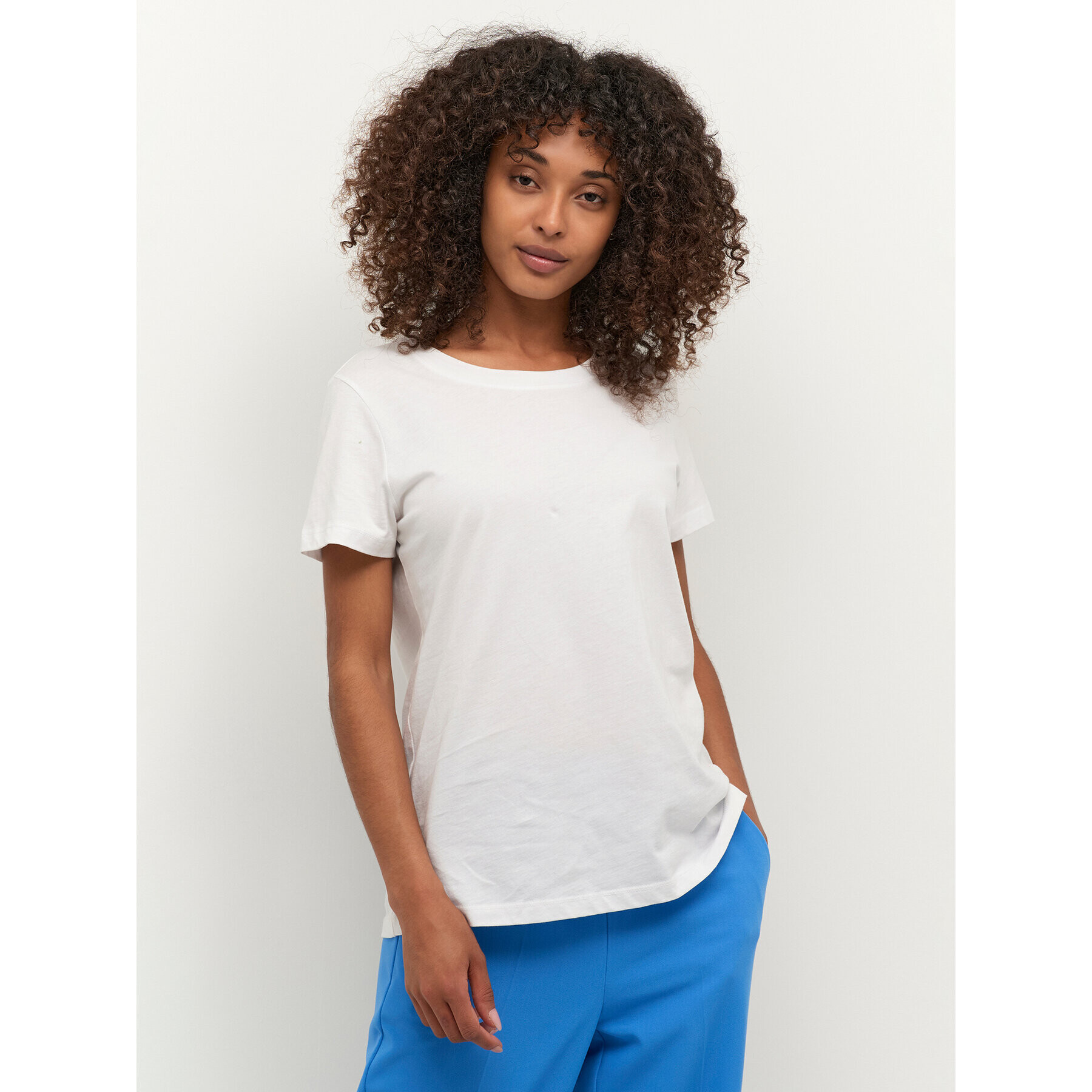 Kaffe Тишърт Marin 10506137 Бял Regular Fit - Pepit.bg
