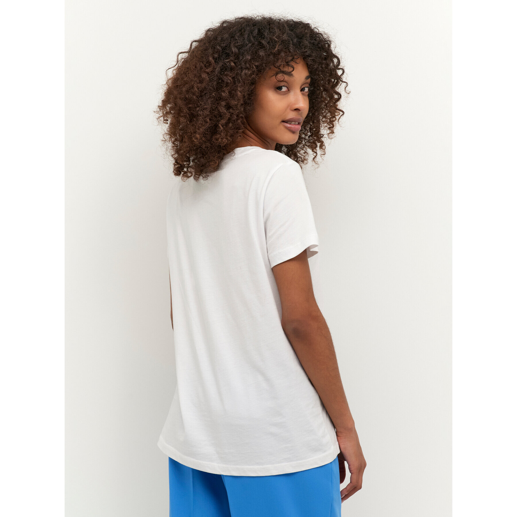 Kaffe Тишърт Marin 10506137 Бял Regular Fit - Pepit.bg