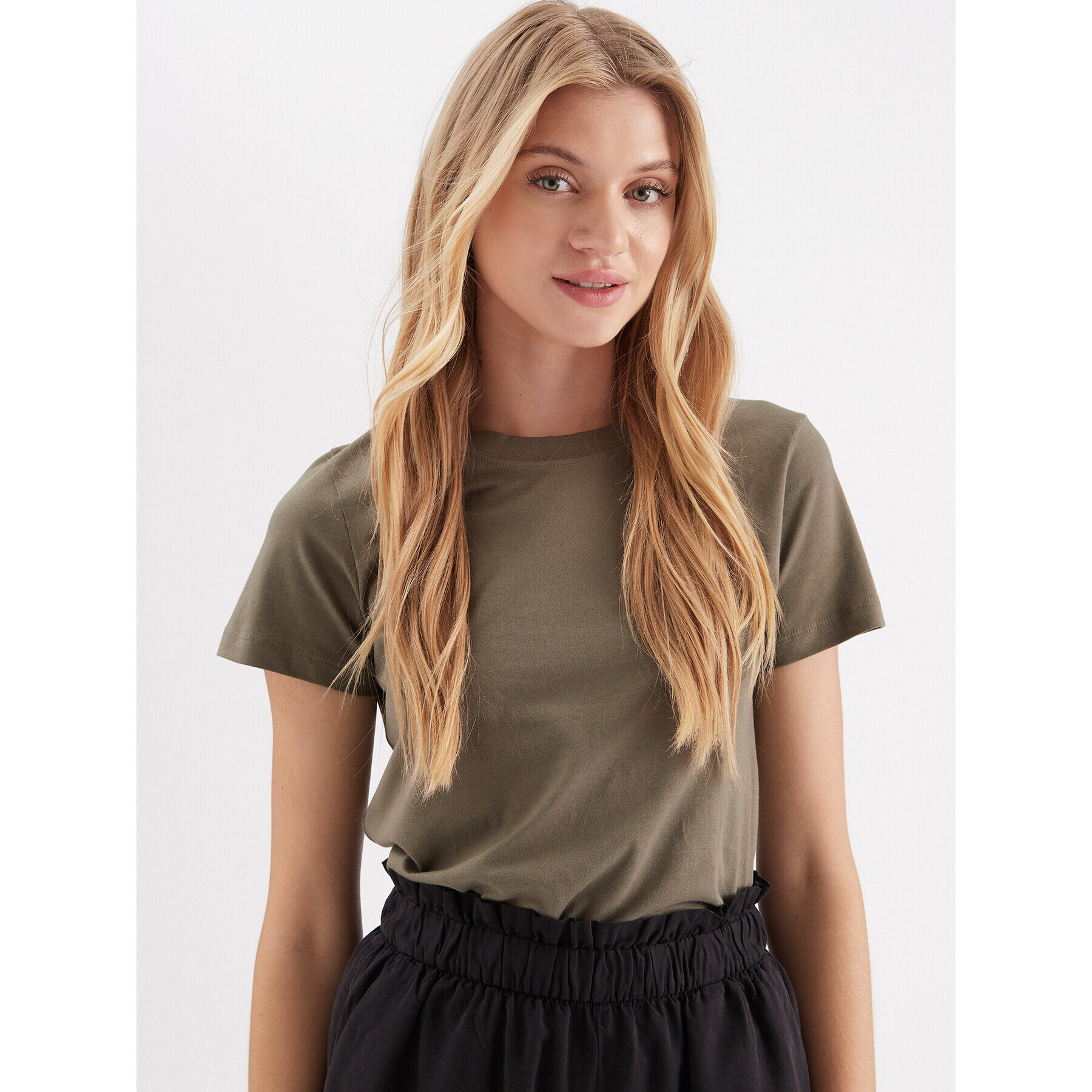 Kaffe Тишърт Marin 10506137 Зелен Regular Fit - Pepit.bg