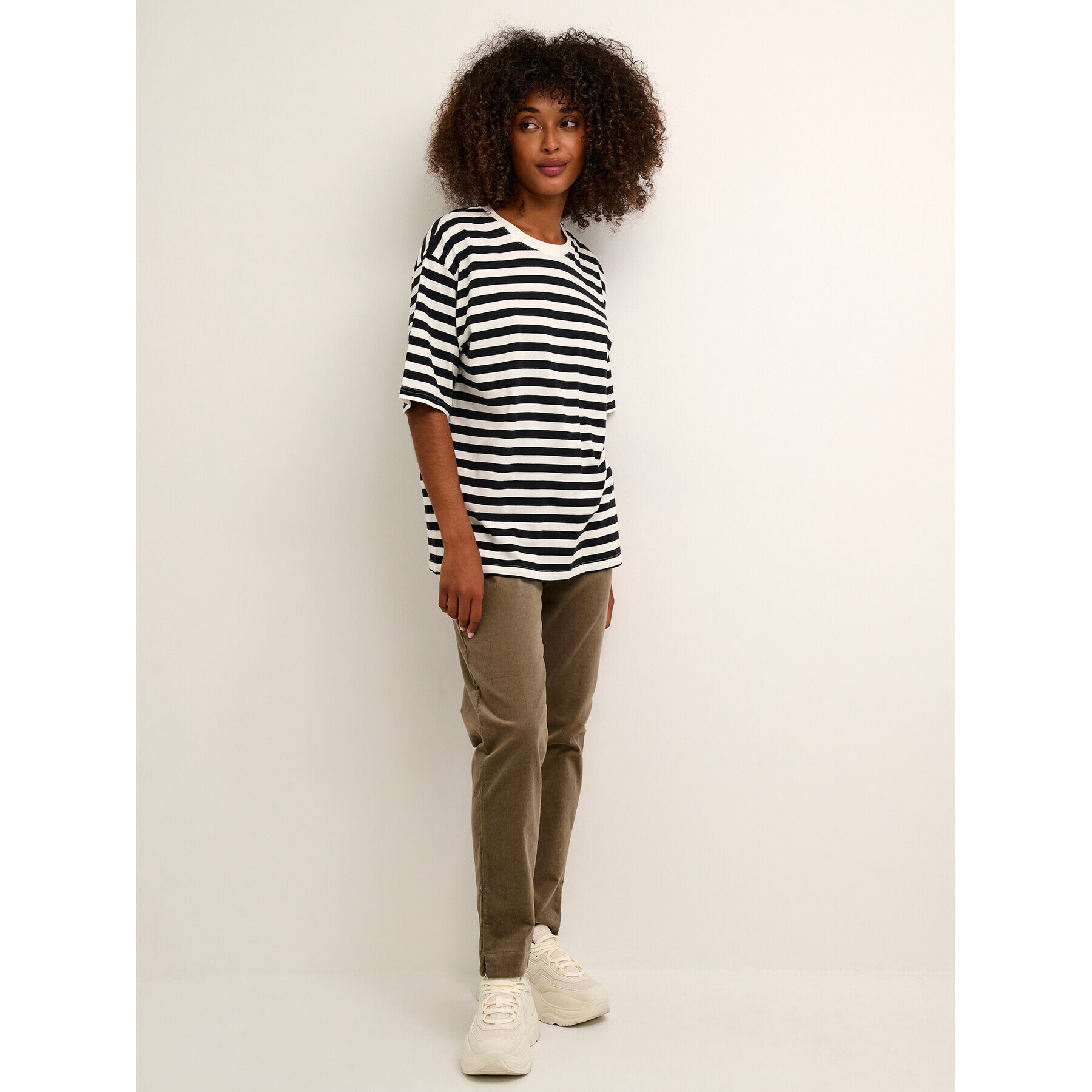 Kaffe Тишърт Marlin 10507134 Бял Boxy Fit - Pepit.bg