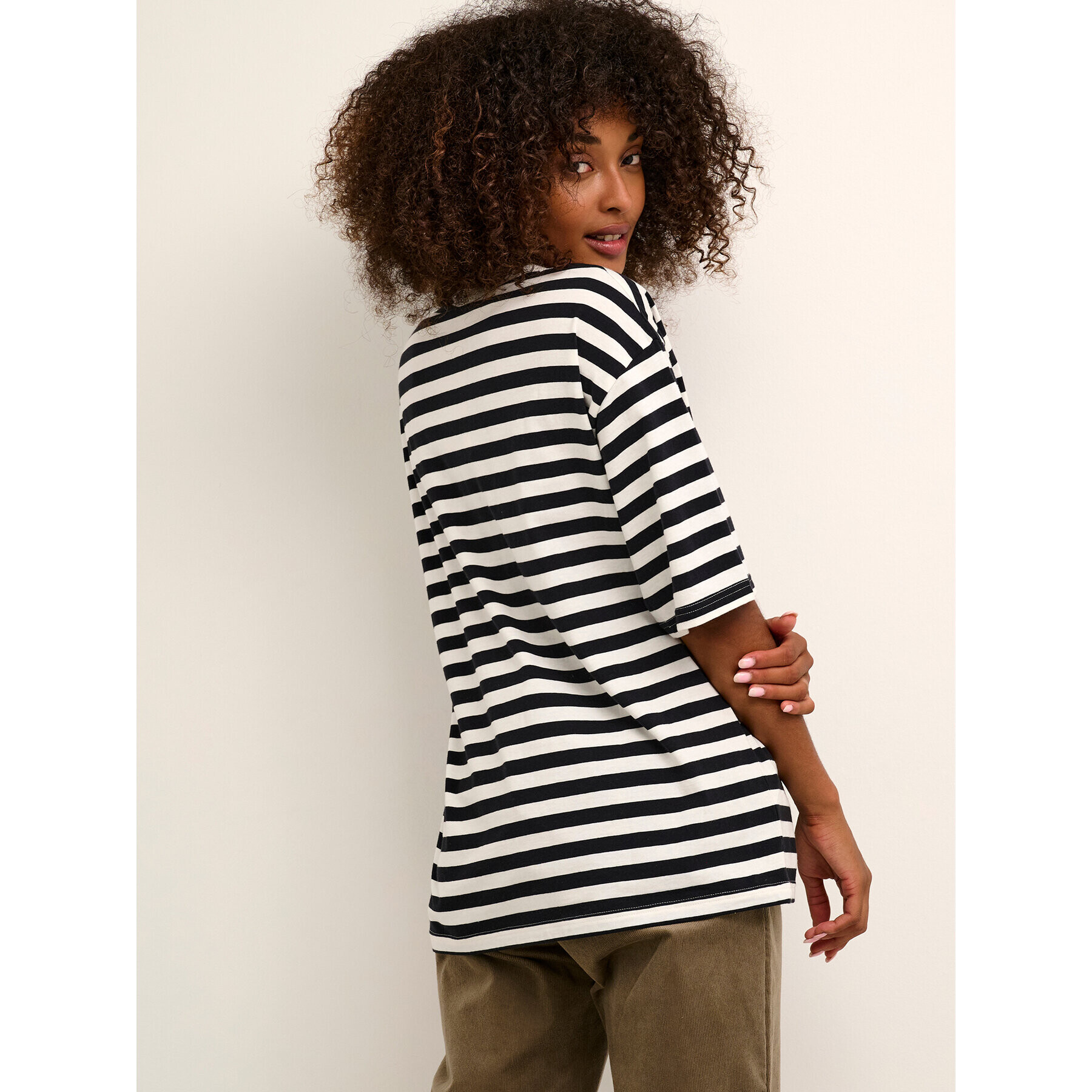 Kaffe Тишърт Marlin 10507134 Бял Boxy Fit - Pepit.bg