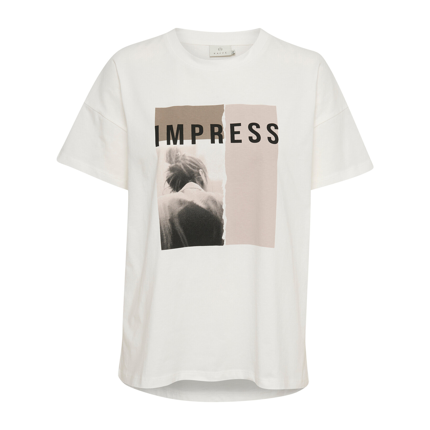 Kaffe Тишърт Natasja 10507082 Бял Boxy Fit - Pepit.bg