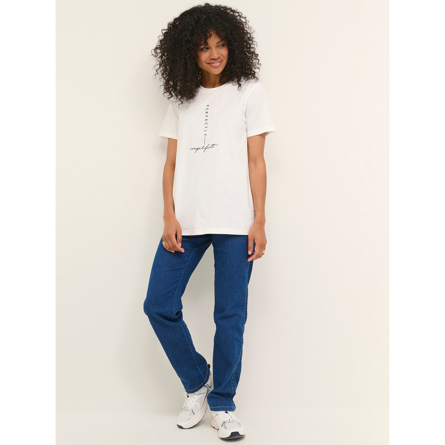 Kaffe Тишърт Nia 10507087 Бял Regular Fit - Pepit.bg
