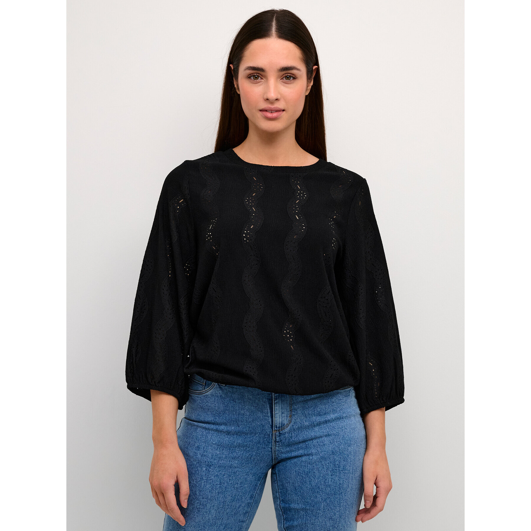 Kaffe Тишърт Tio 10507286 Черен Loose Fit - Pepit.bg