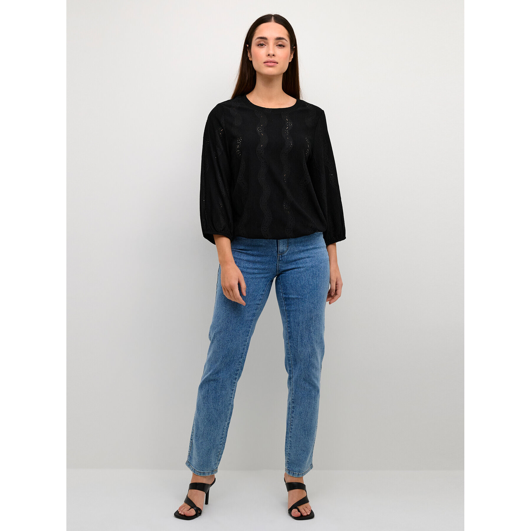 Kaffe Тишърт Tio 10507286 Черен Loose Fit - Pepit.bg