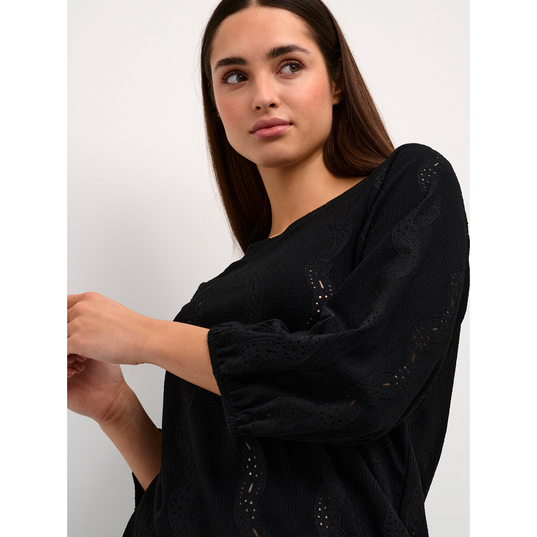 Kaffe Тишърт Tio 10507286 Черен Loose Fit - Pepit.bg