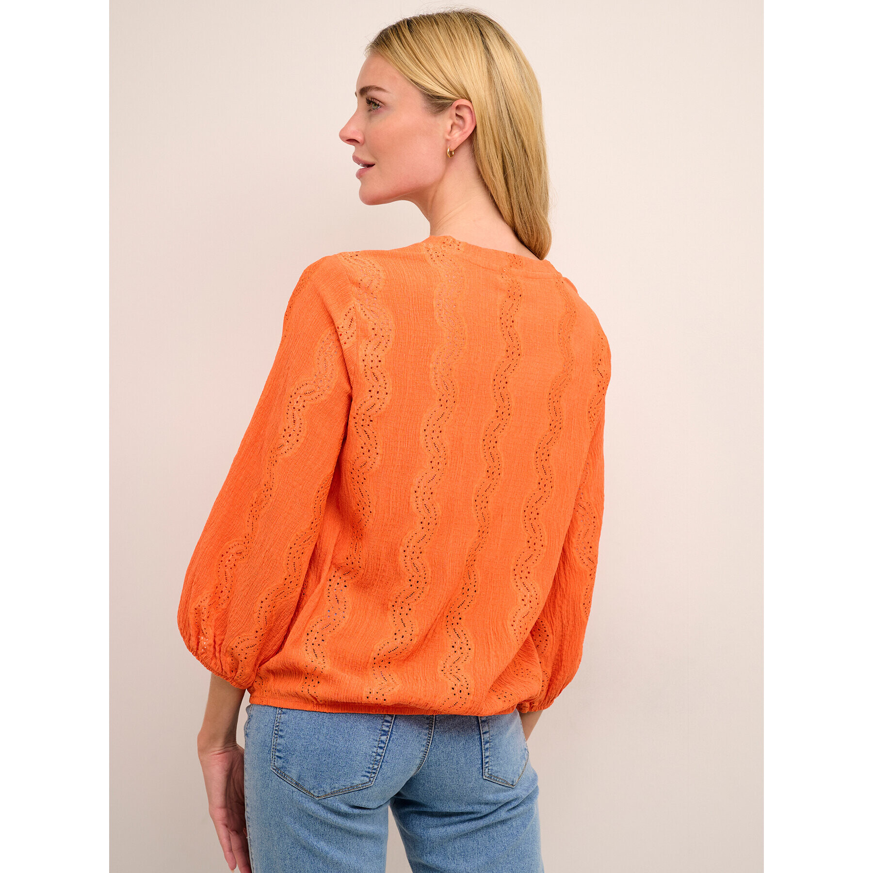 Kaffe Тишърт Tio 10507286 Оранжев Loose Fit - Pepit.bg