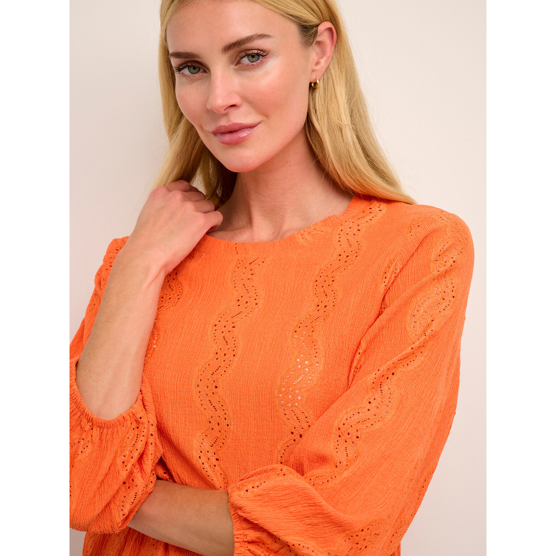 Kaffe Тишърт Tio 10507286 Оранжев Loose Fit - Pepit.bg