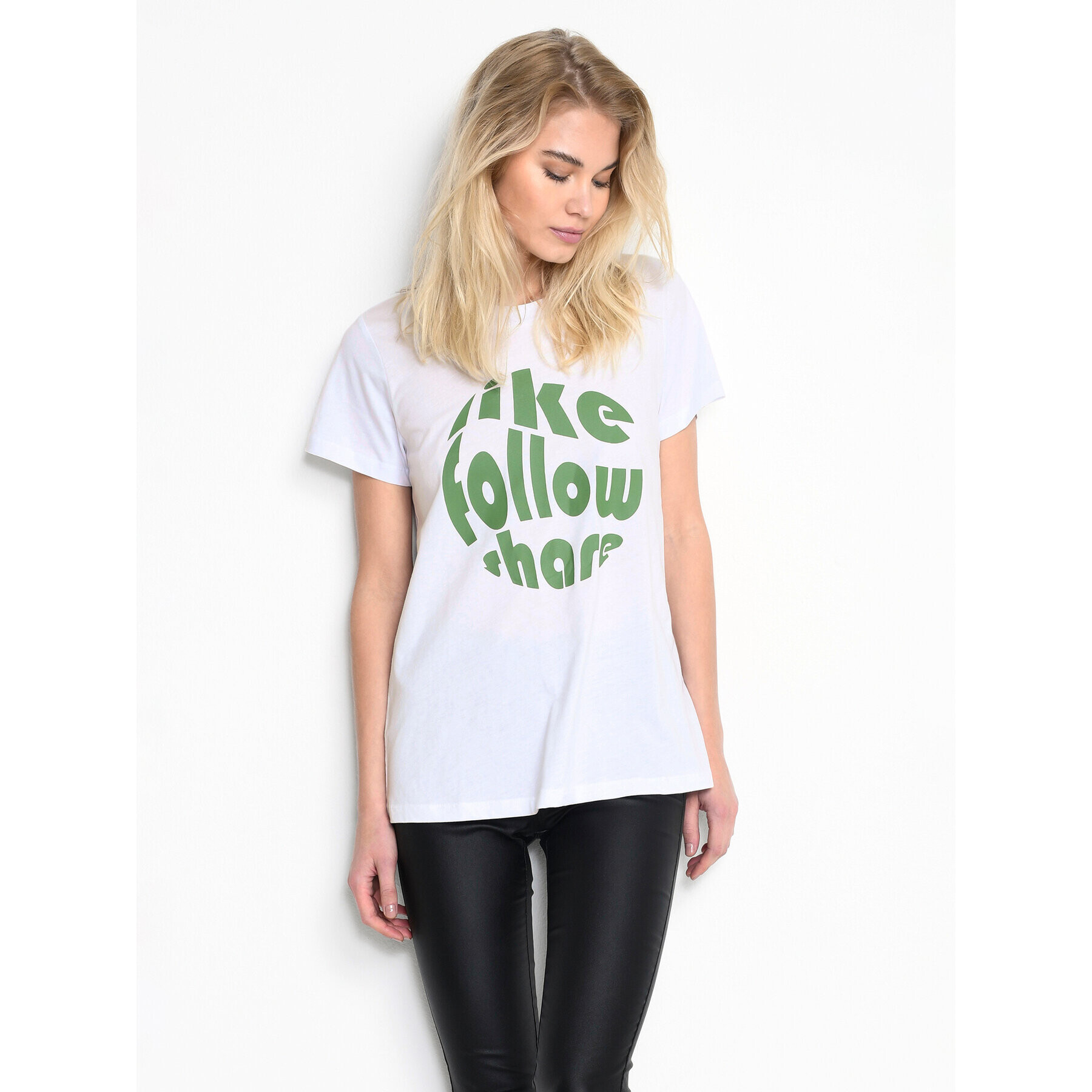 Kaffe Тишърт Violet 10506879 Бял Regular Fit - Pepit.bg
