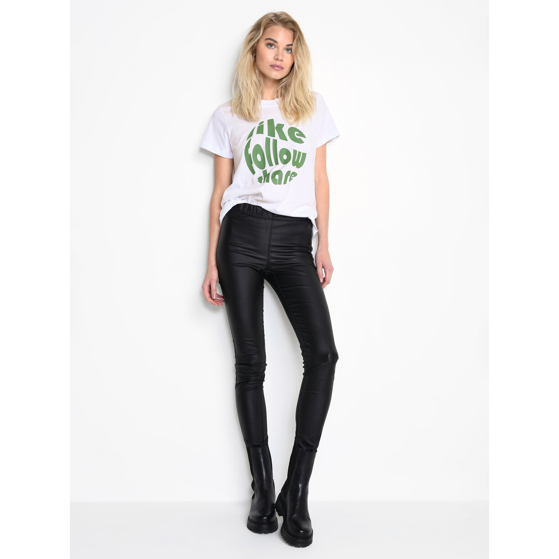 Kaffe Тишърт Violet 10506879 Бял Regular Fit - Pepit.bg