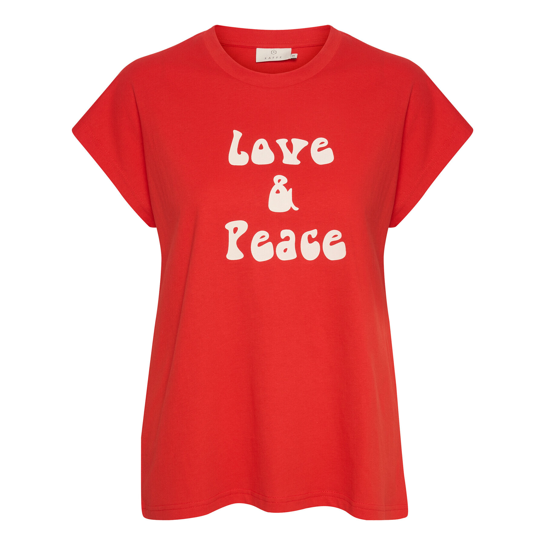 Kaffe Тишърт Yrma 10507285 Червен Loose Fit - Pepit.bg