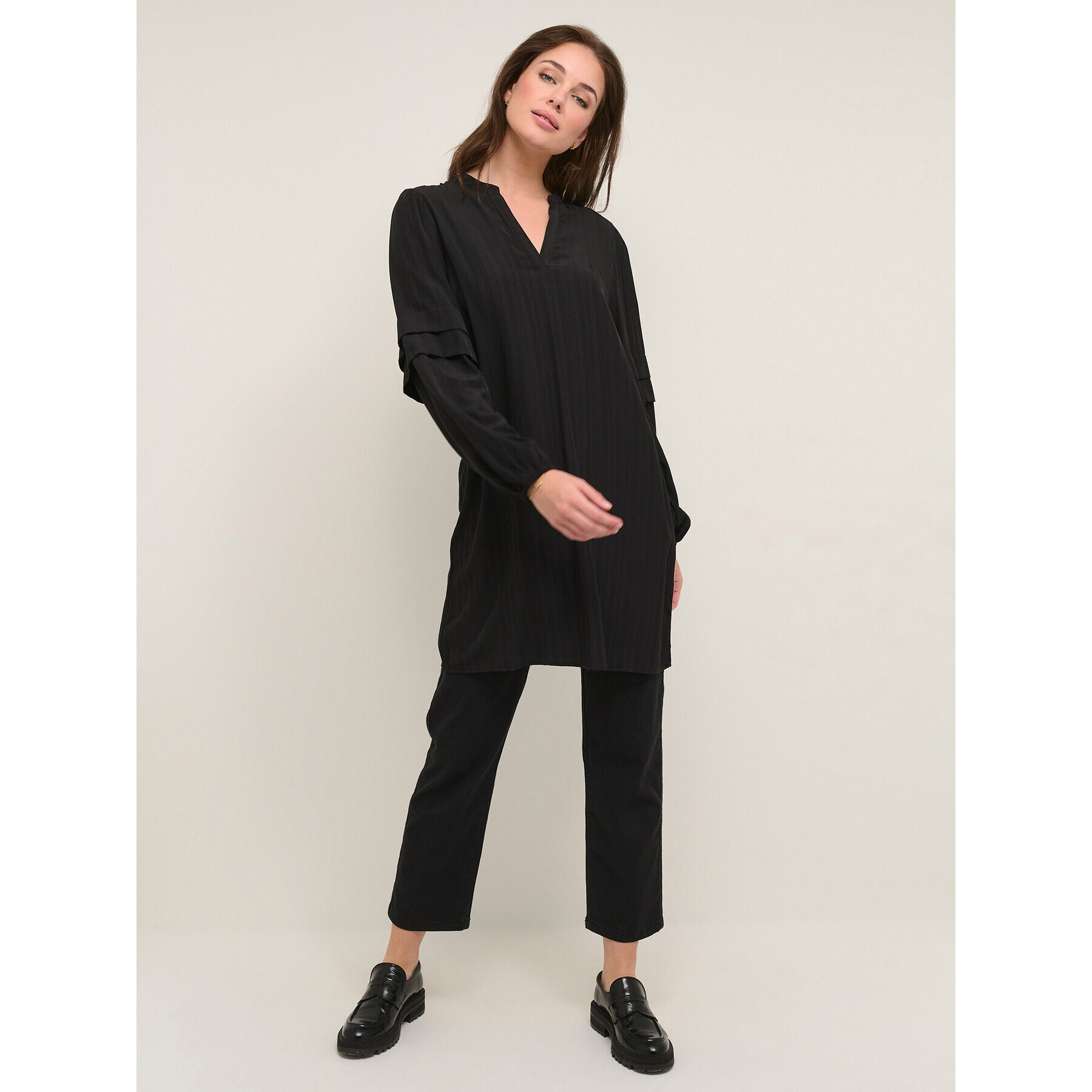 Kaffe Туника Helly 10507200 Черен Relaxed Fit - Pepit.bg