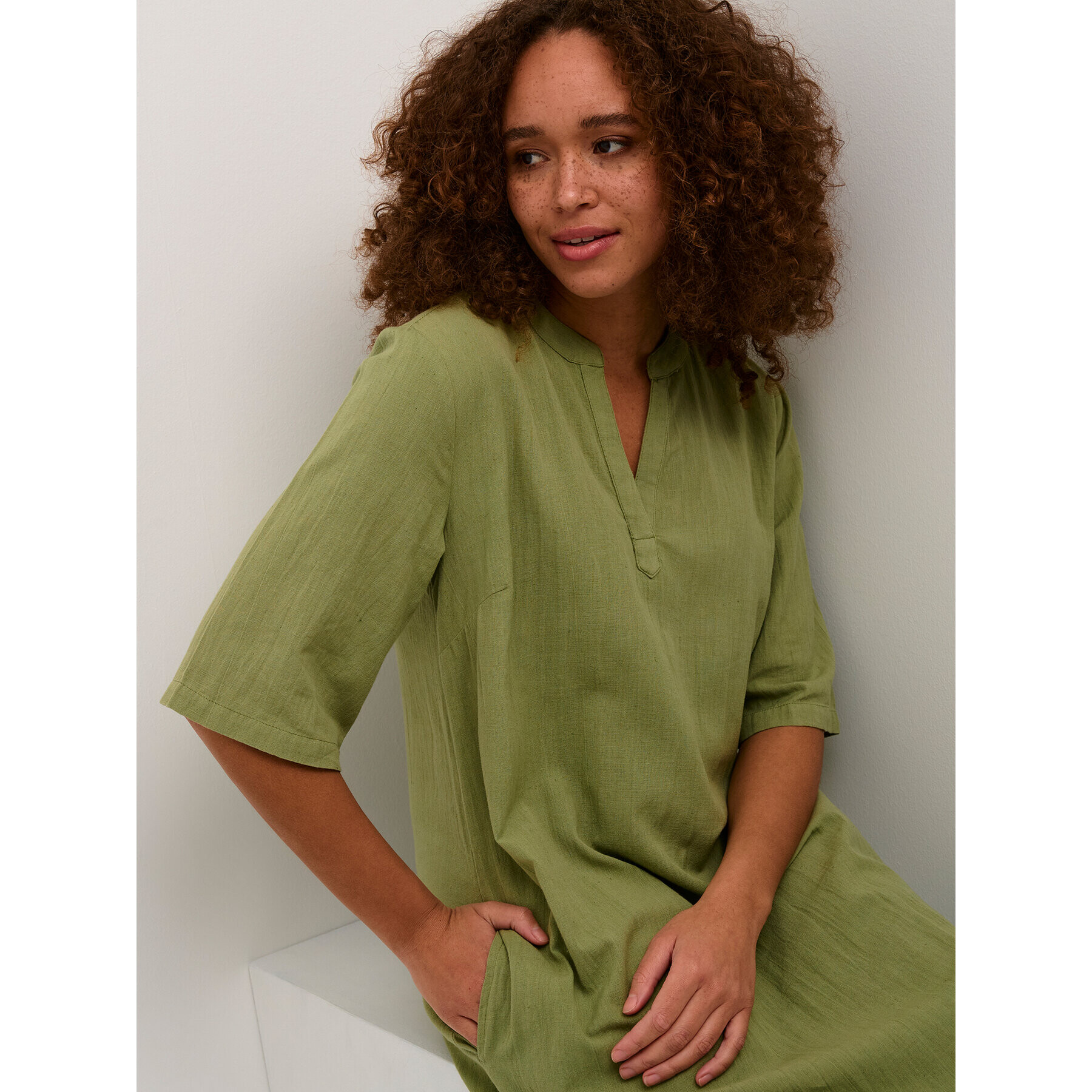 Kaffe Туника Majse 10507391 Зелен Regular Fit - Pepit.bg