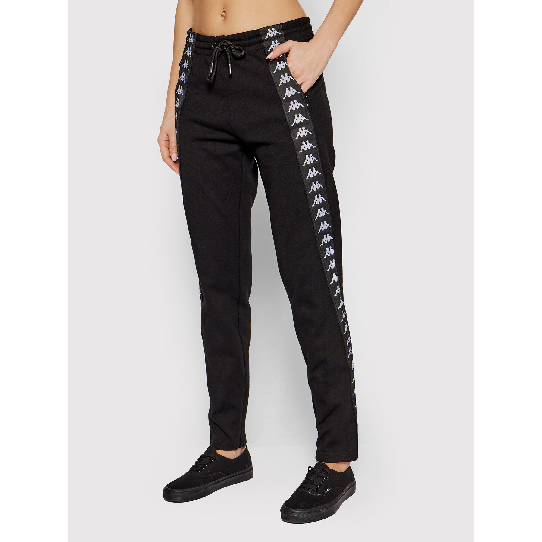 Kappa Долнище анцуг 311014 Черен Regular Fit - Pepit.bg