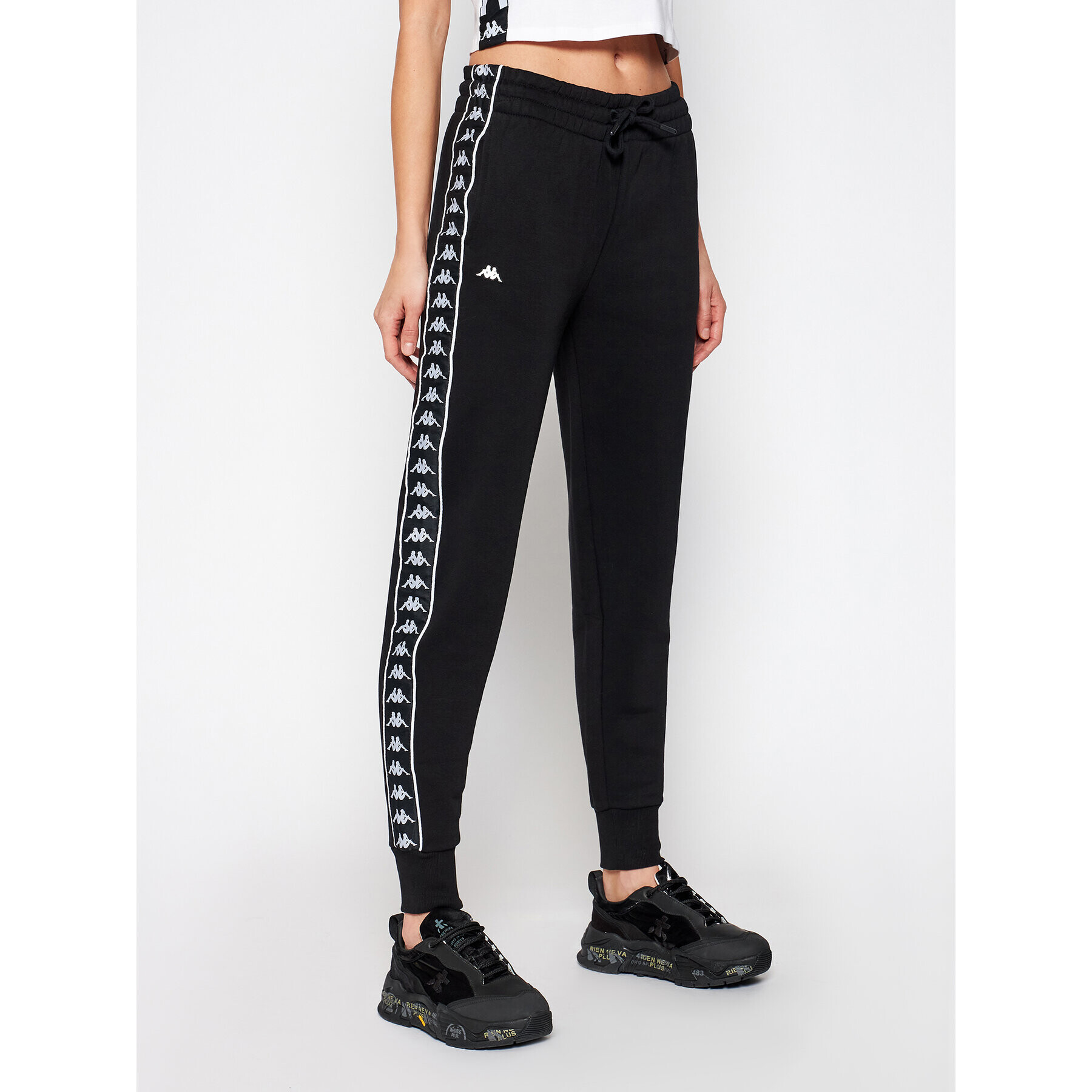 Kappa Долнище анцуг Honika 308105 Черен Regular Fit - Pepit.bg