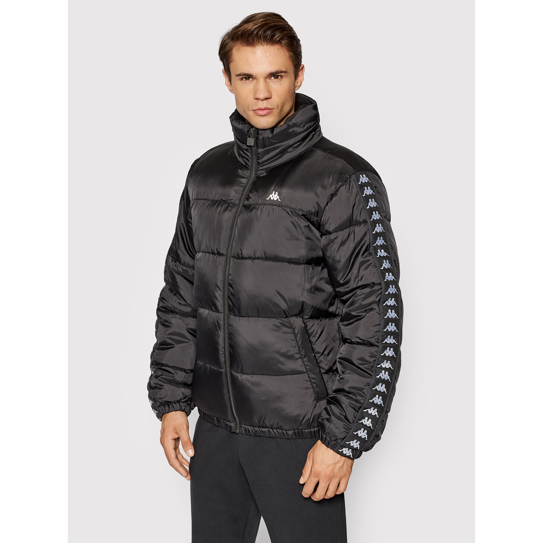 Kappa Пухено яке 310017 Черен Regular Fit - Pepit.bg