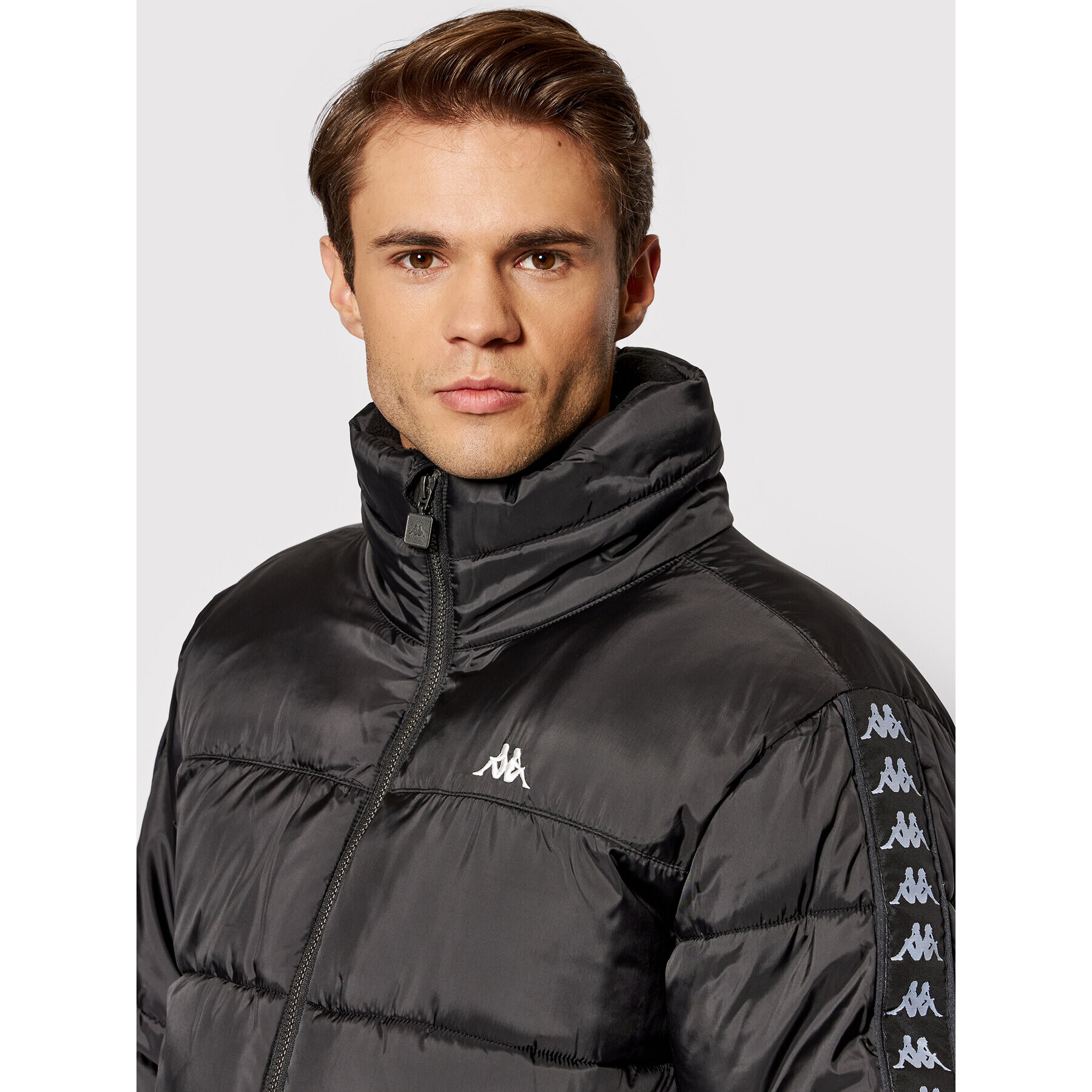 Kappa Пухено яке 310017 Черен Regular Fit - Pepit.bg